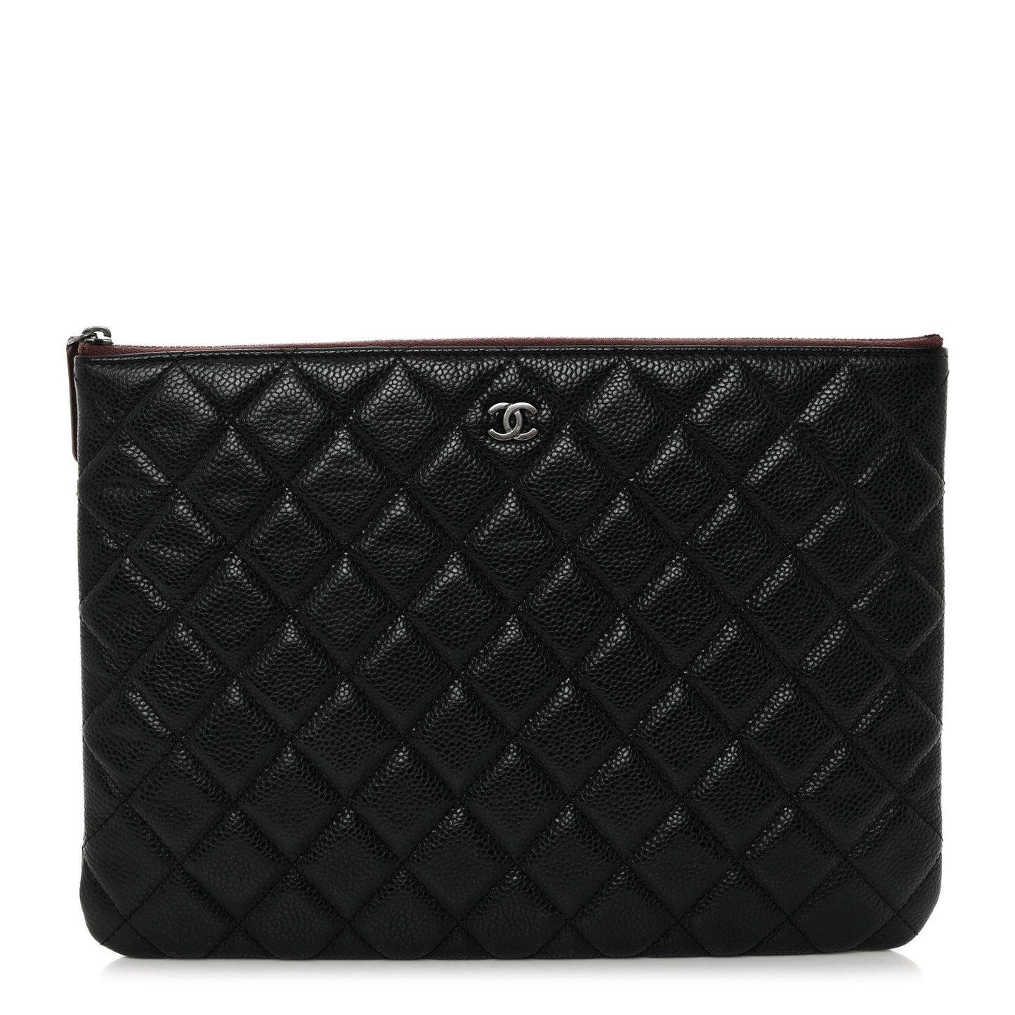 Caviar Quilted Medium Cosmetic Case Black