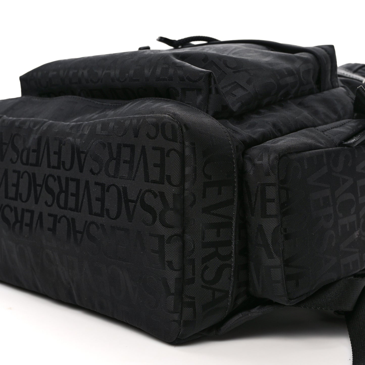 Nylon Logo Neo Backpack Black