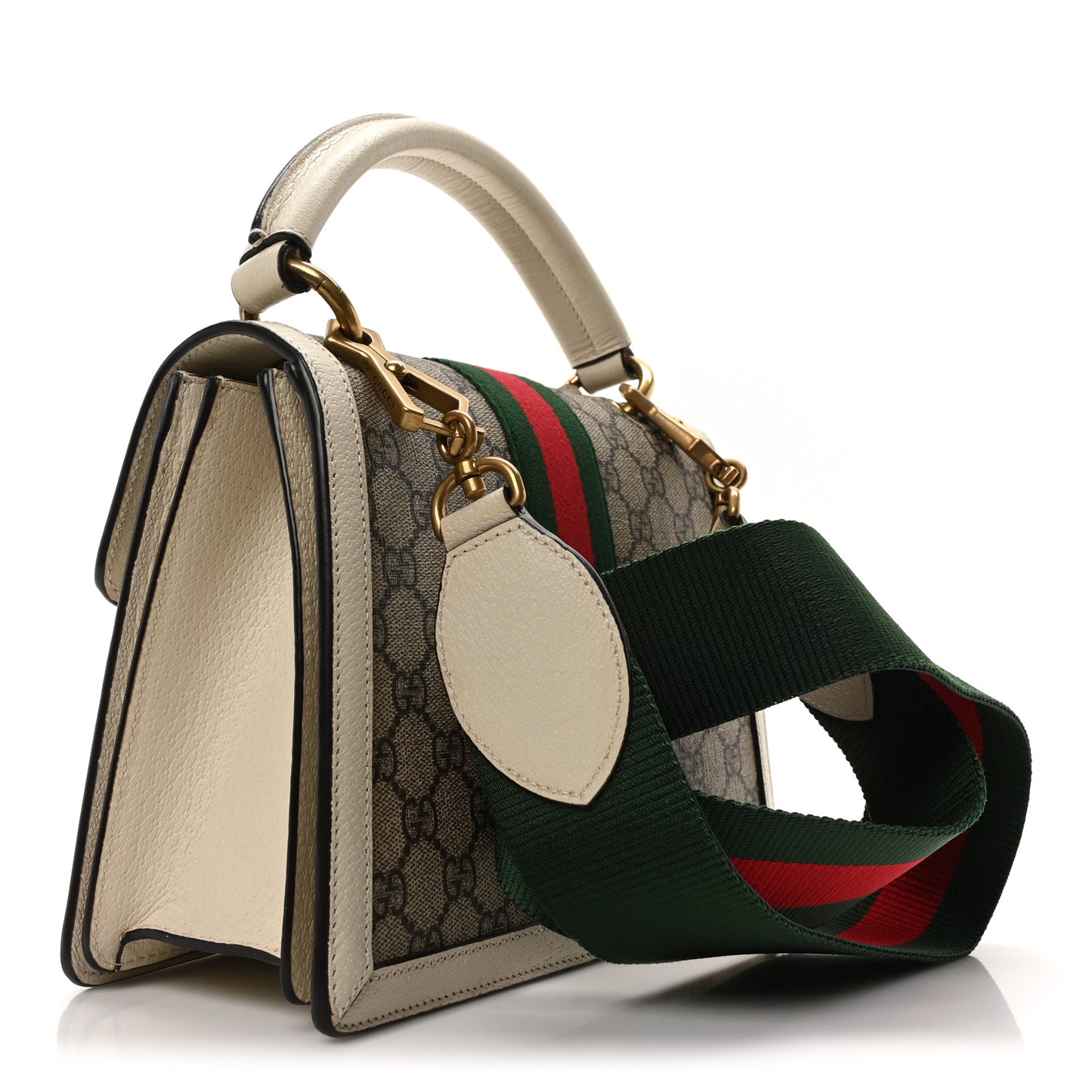 GG Supreme Monogram Small Queen Margaret Top Handle Bag White