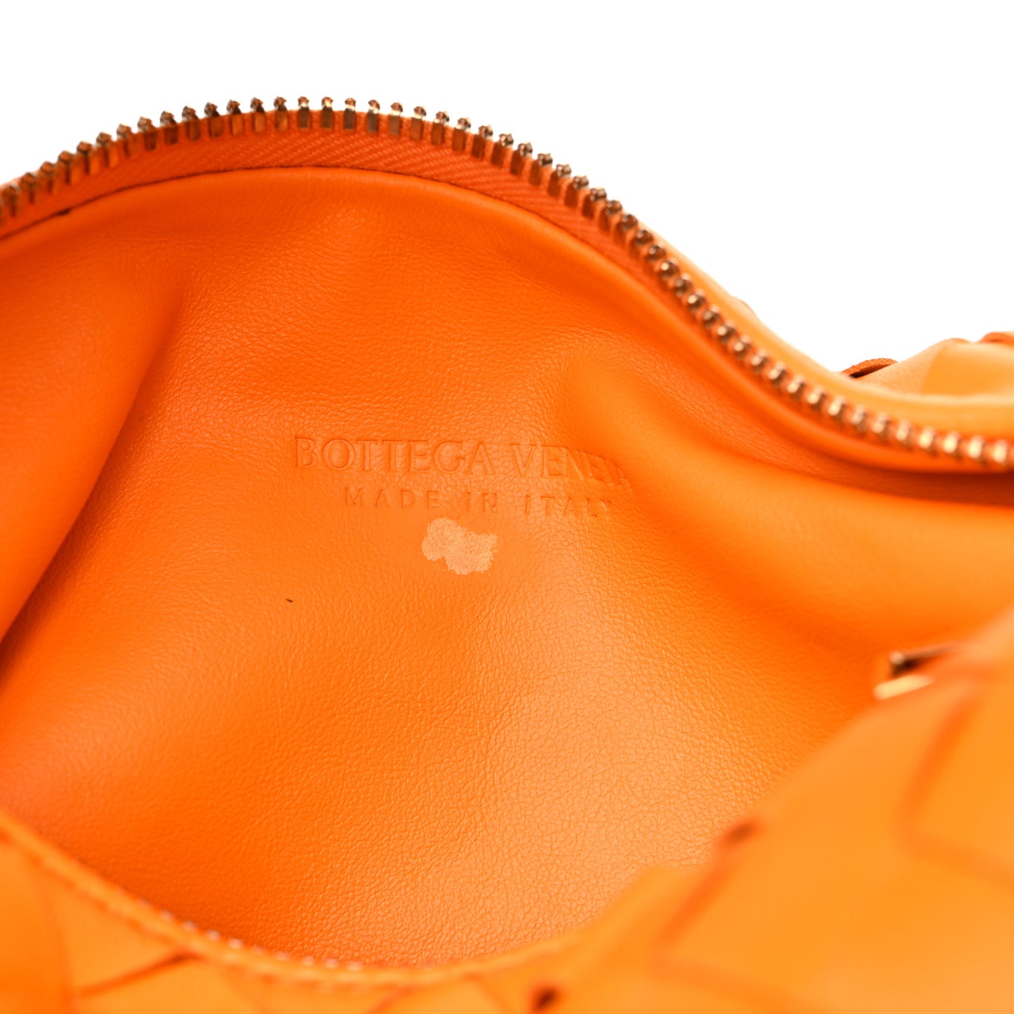Nappa Intrecciato Mini Jodie Tangerine