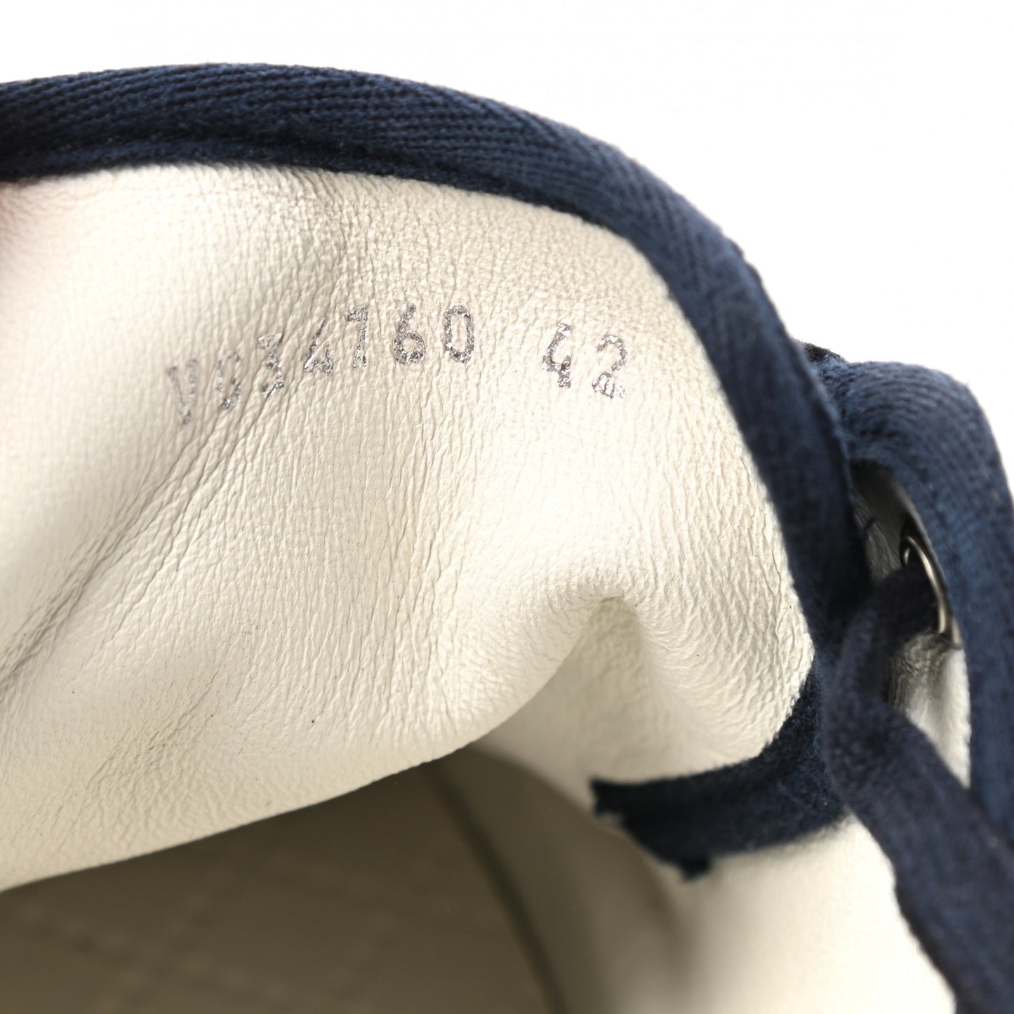 Canvas Lace Up Cap Toe Sneakers 42 Navy