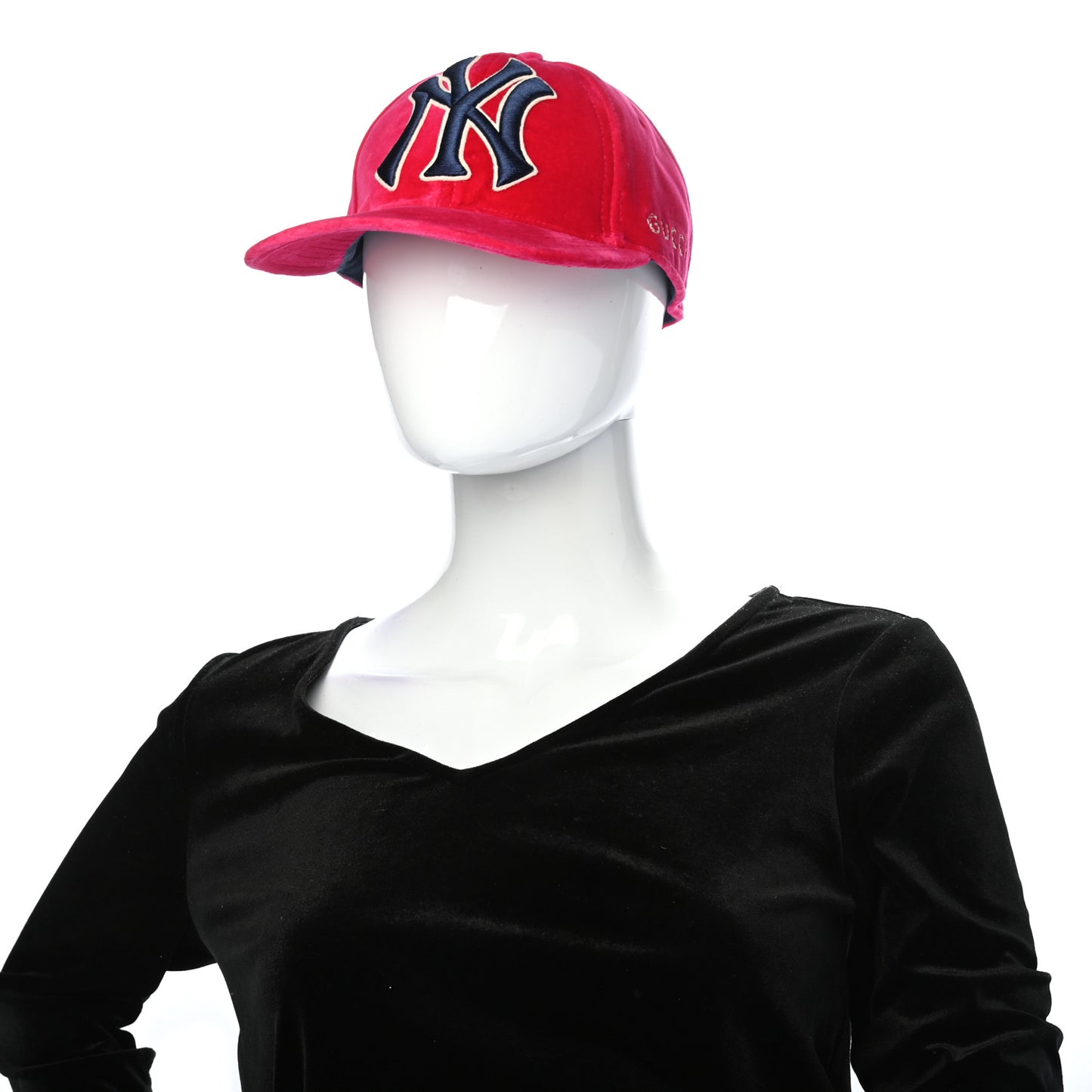 X MLB Velvet NY Yankees Baseball Hat 57-61 Pink