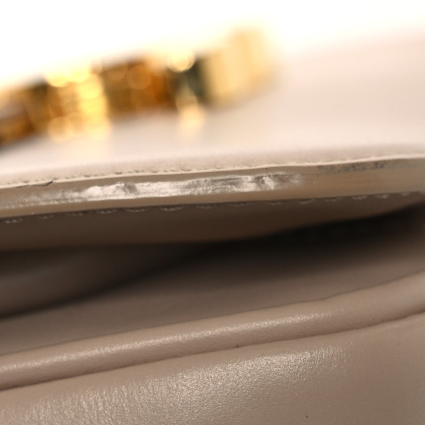 Shiny Calfskin Medium Triomphe Nude