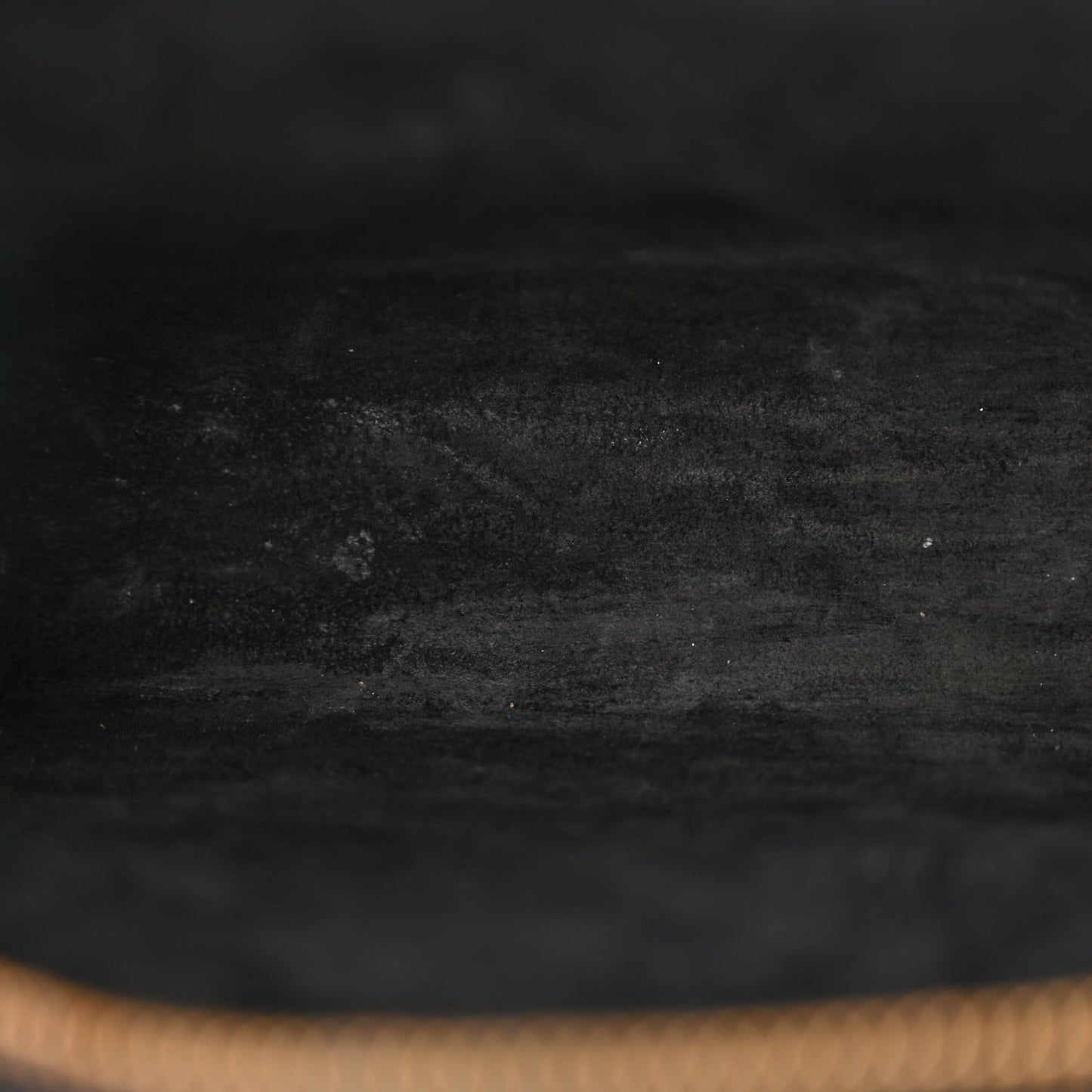 Grained Calfskin Caro Double Pouch Black