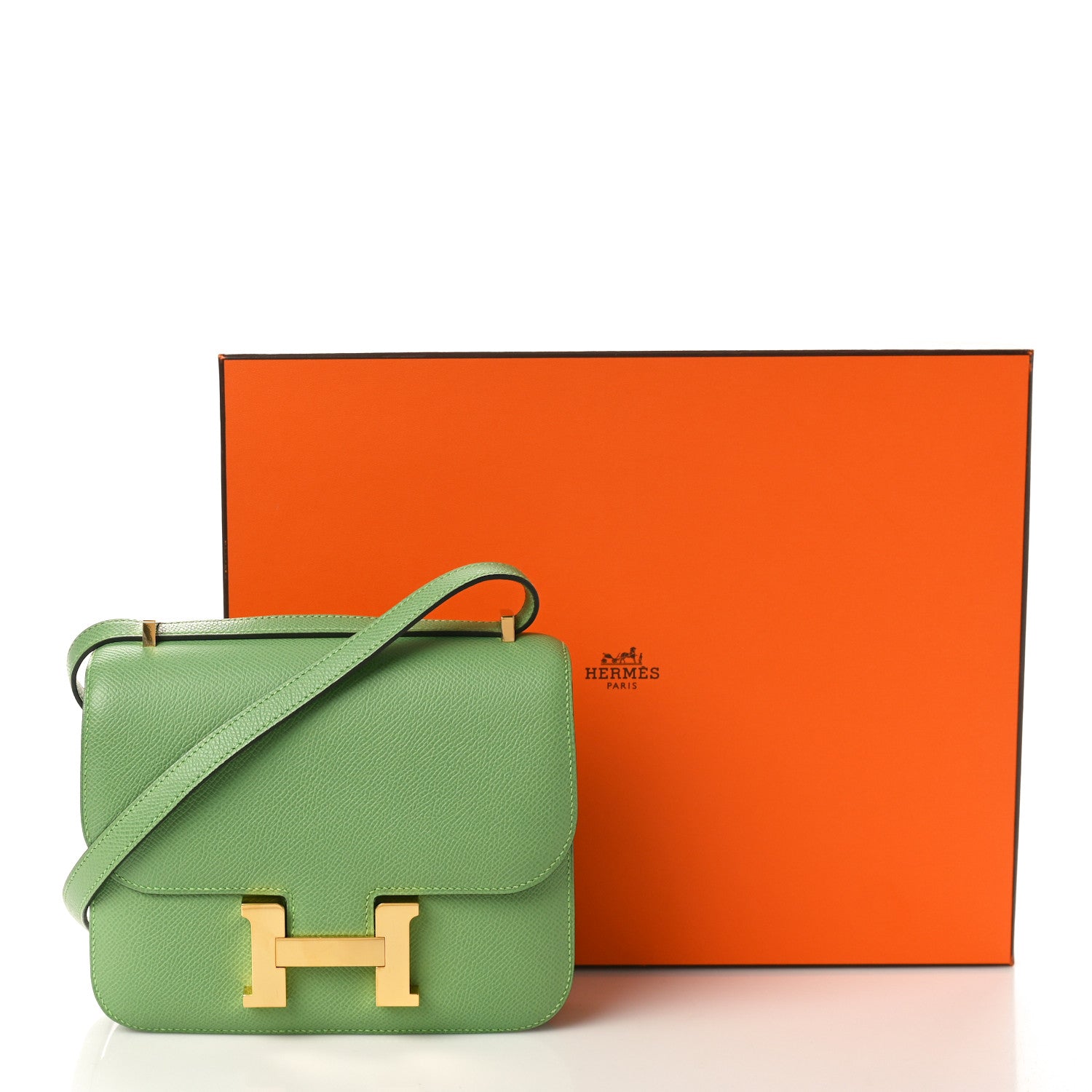 Hermes Epsom Constance 18 Vert Criquet 11 of 11