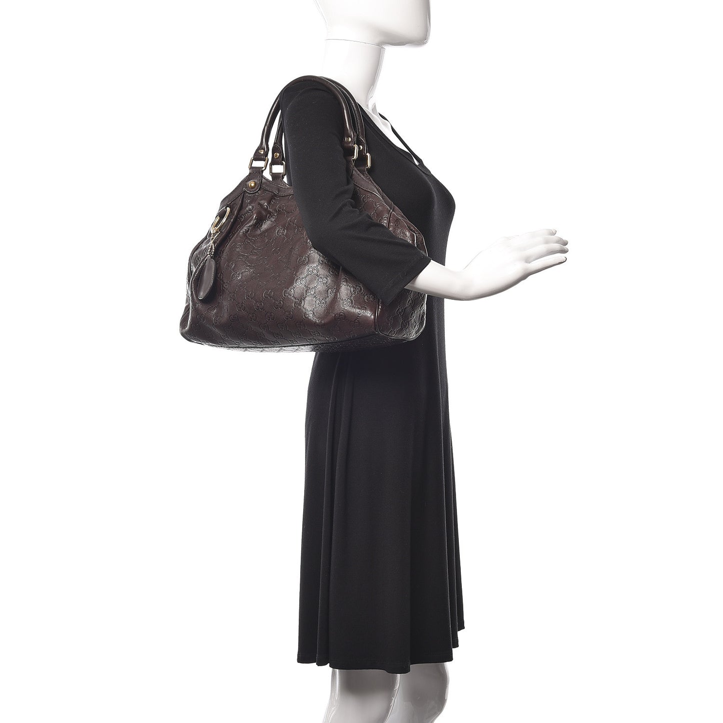 Guccissima Medium Sukey Tote Chocolate