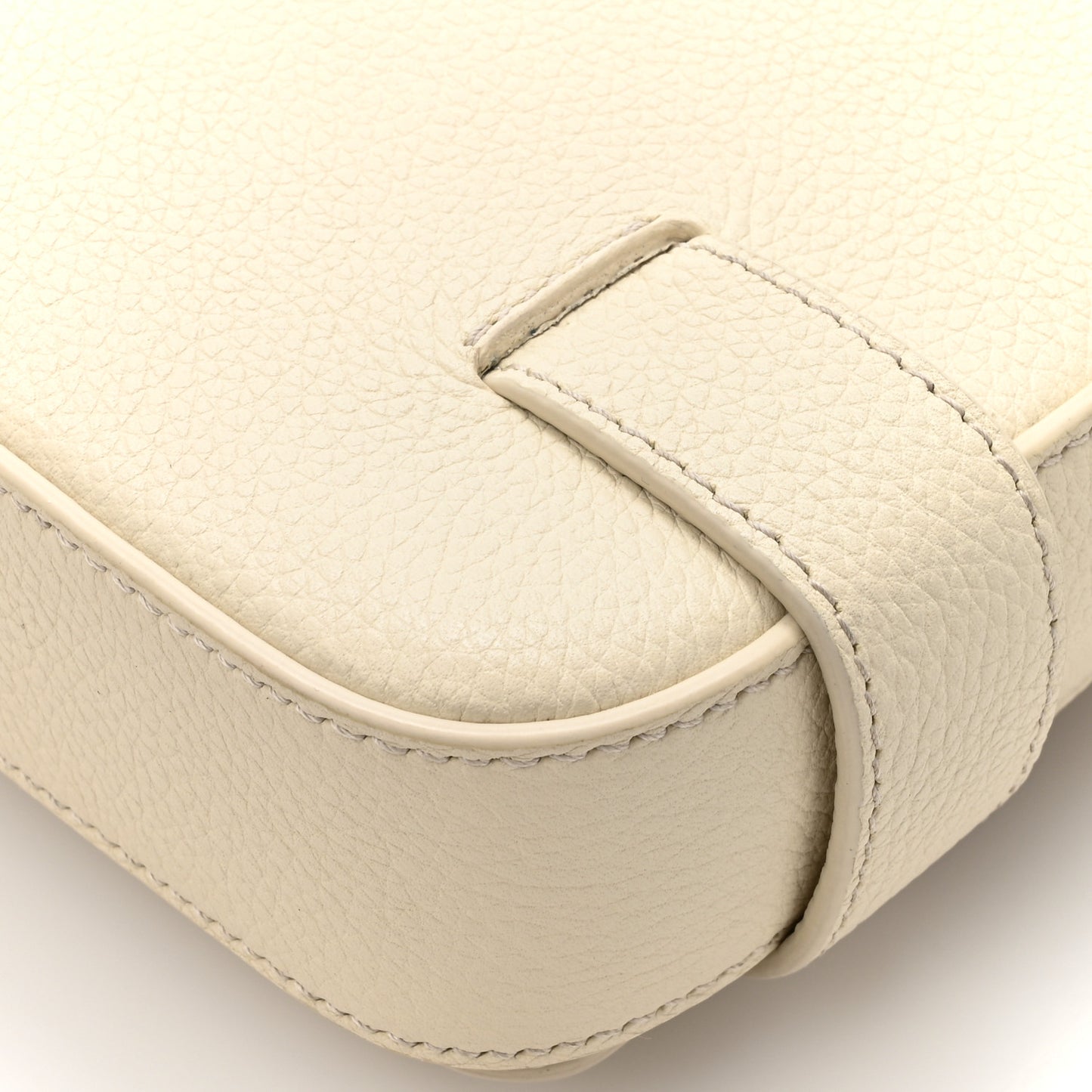 Calfskin Gancini Twins Crossbody Bag White