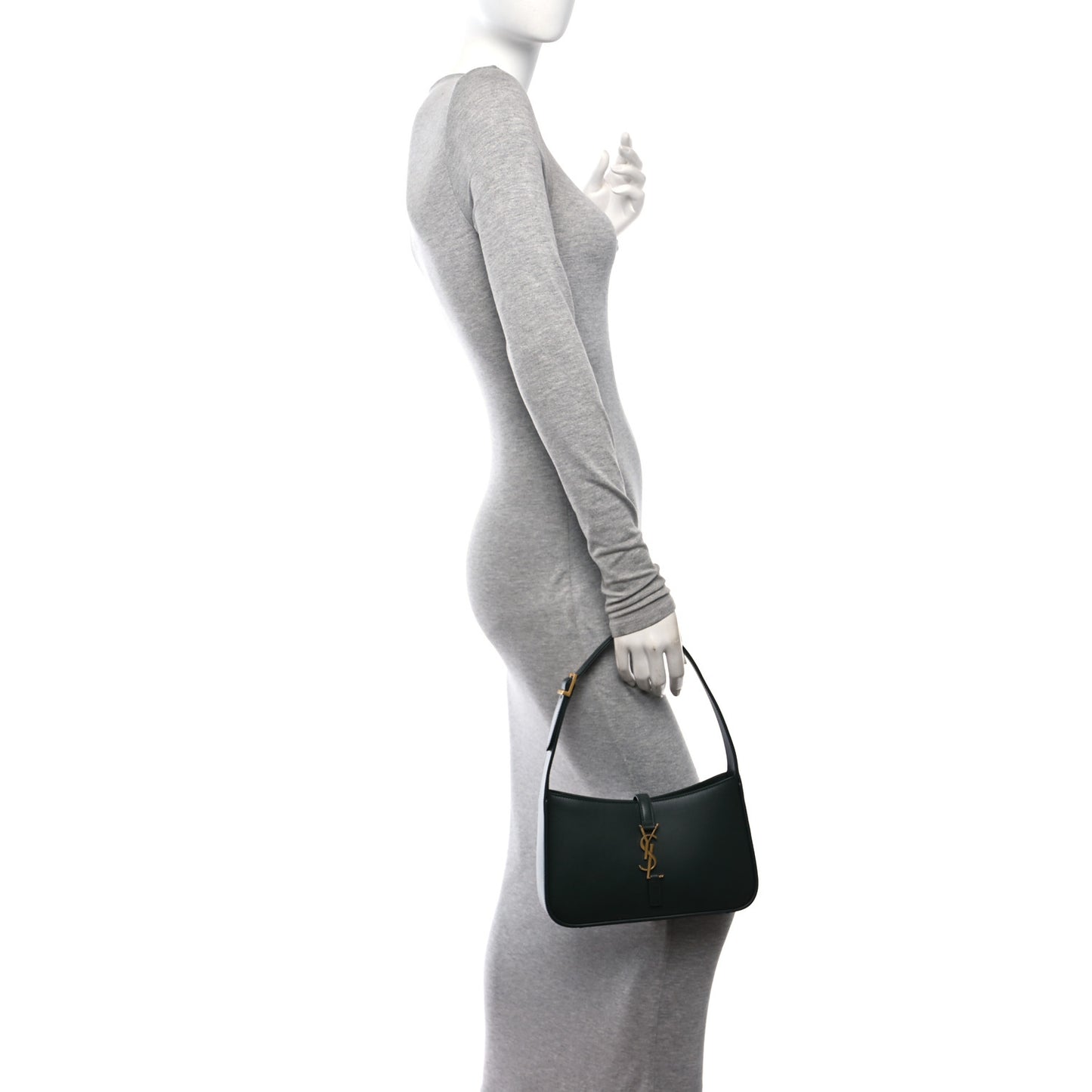 Smooth Calfskin Le 5 A 7 Hobo Vert Fonce