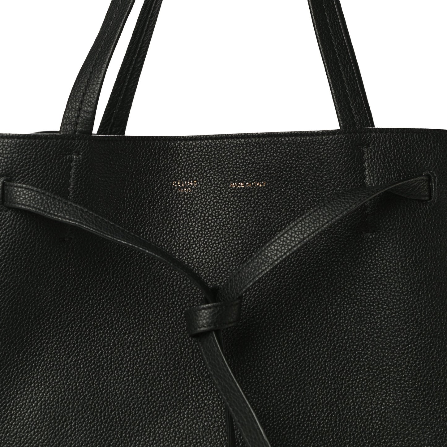 Soft Grained Calfskin Medium Belt Cabas Phantom Black