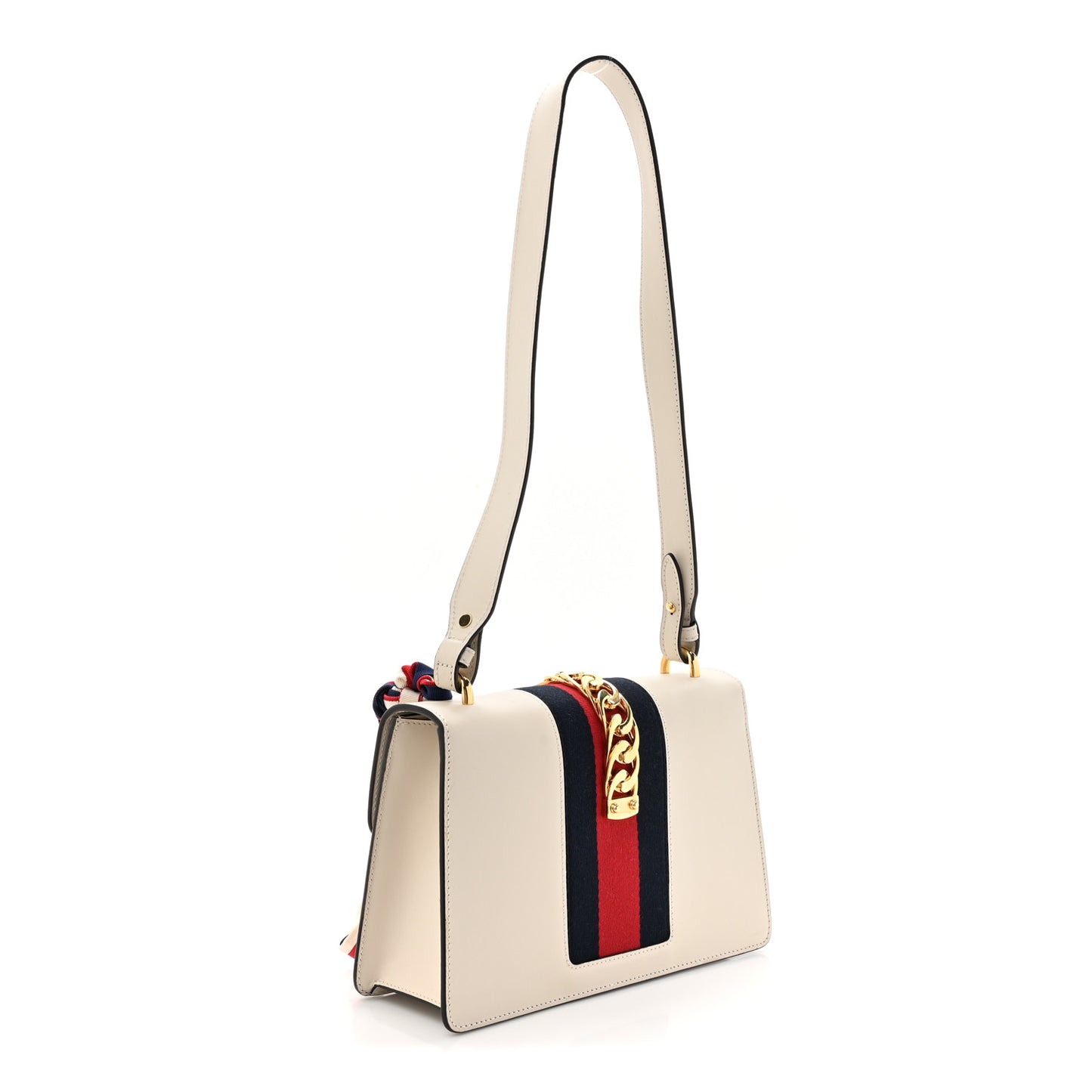 Calfskin Small Sylvie Shoulder Bag Off White