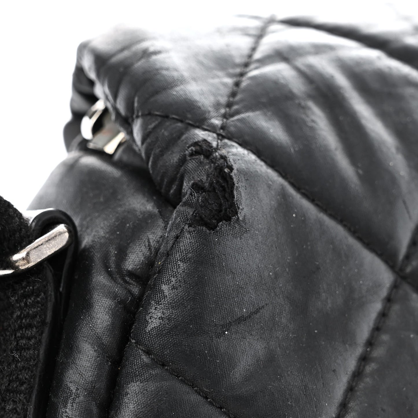 Nylon Quilted Coco Cocoon Messenger Black