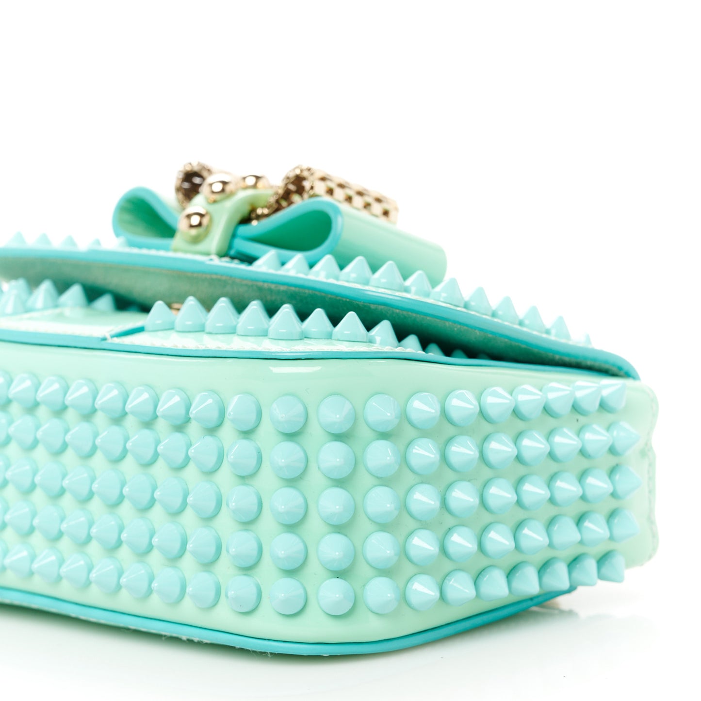 Patent Spiked Sweety Charity Crossbody Bag Opaline