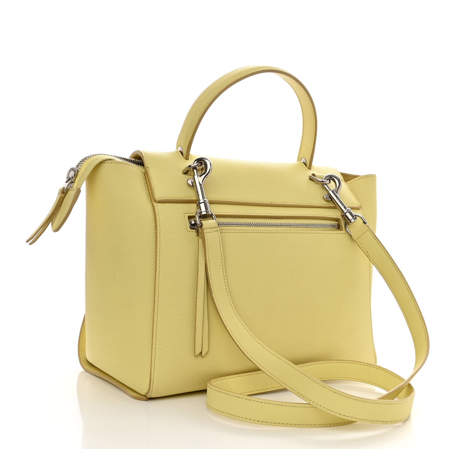 Grained Calfskin Micro Belt Bag Yellow