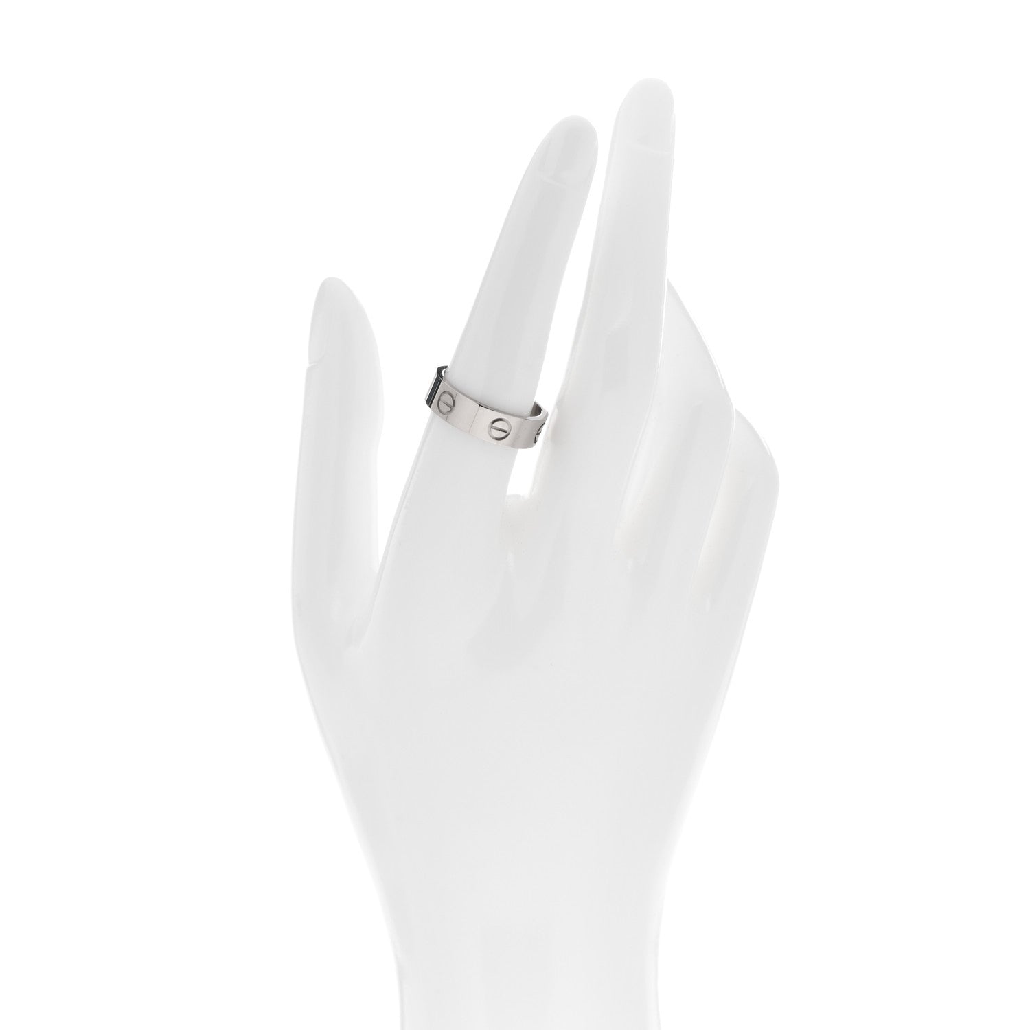 Cartier 18K White Gold 5.5mm LOVE Ring 55 7.25 2 of 4