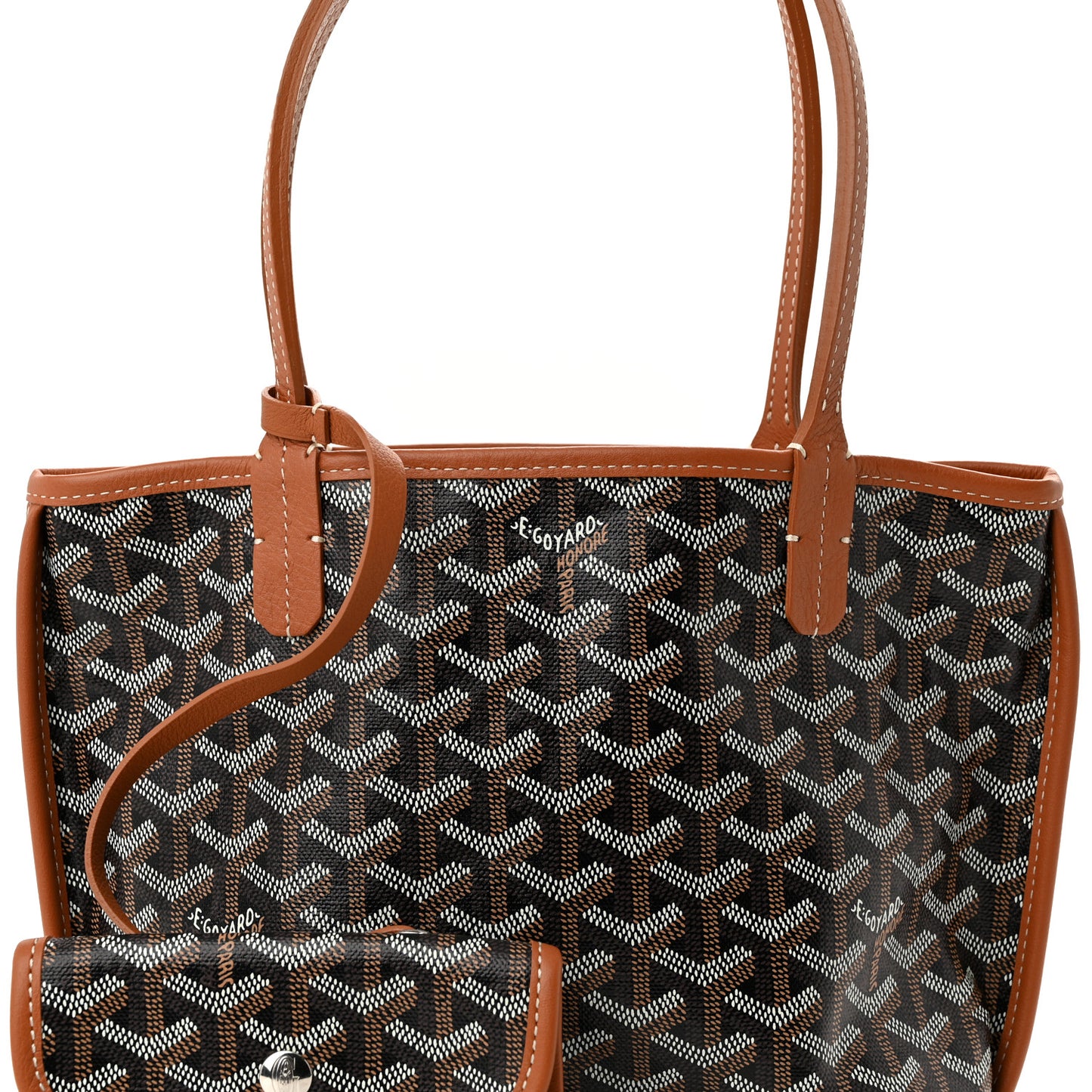 Goyardine Reversible Mini Anjou Black Gold