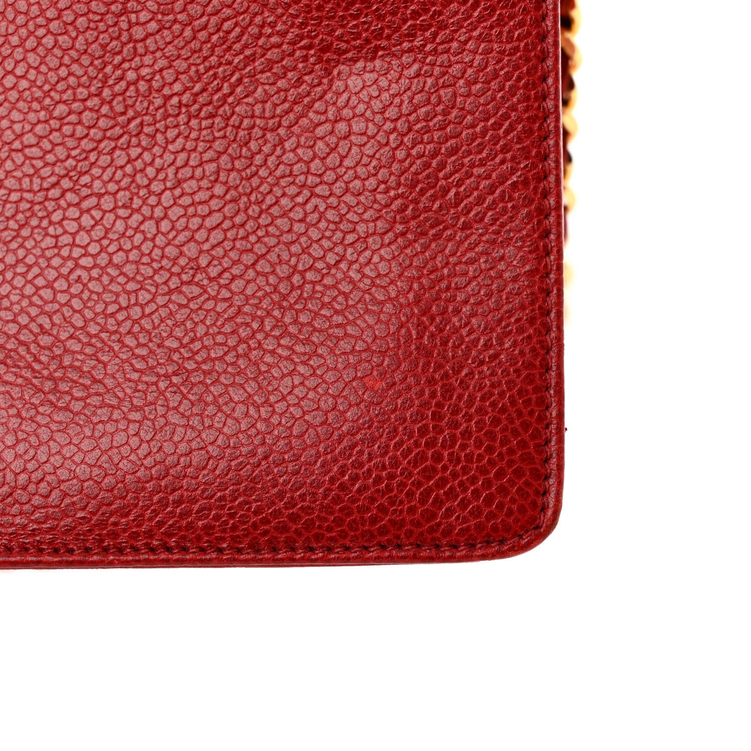 Chanel Caviar Timeless CC Wallet On Chain WOC Red 15 of 18