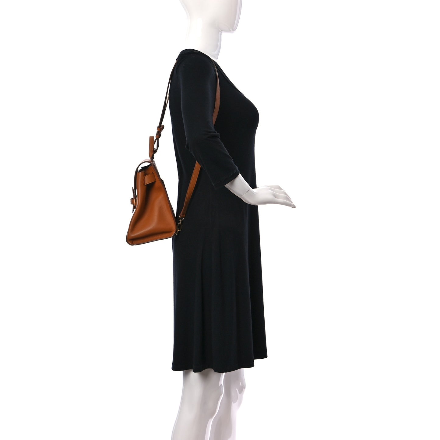 Calfskin Ottoman Essential Visetos Small Backpack Cognac