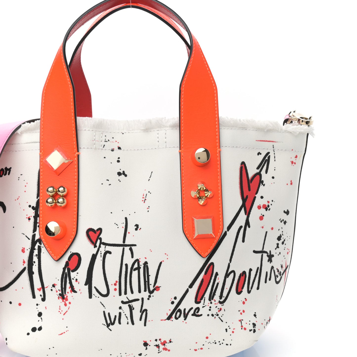 Canvas Frangibus Tote White Multicolor