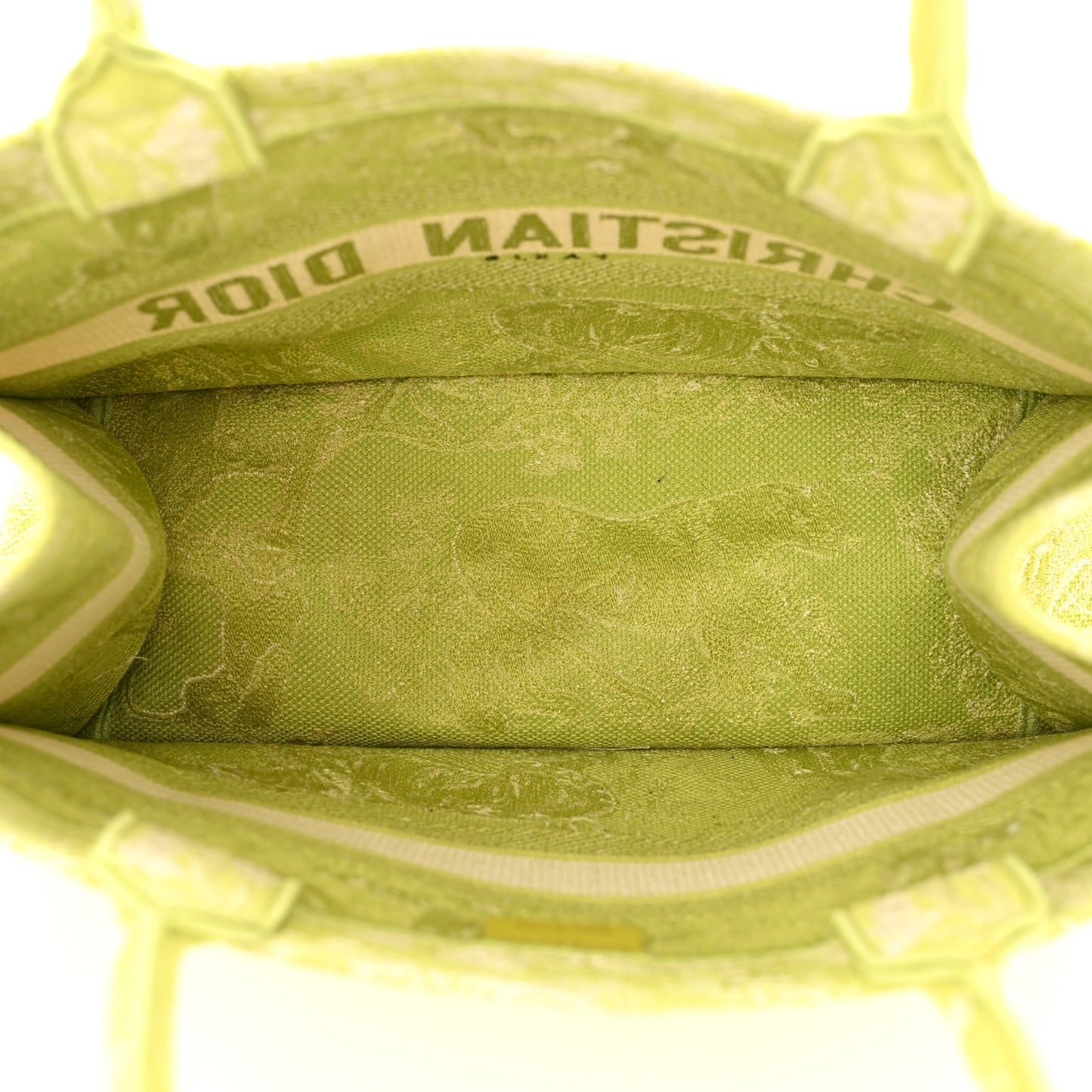 Canvas Embroidered Medium Dioriviera Toile De Jouy Book Tote D-Lite Green