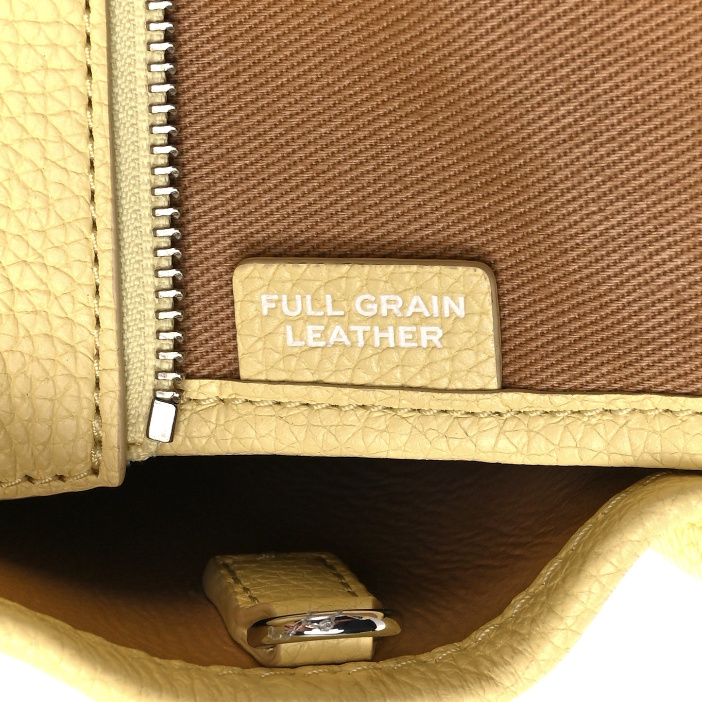 Grained Calfskin Small The Tote Bag Custard