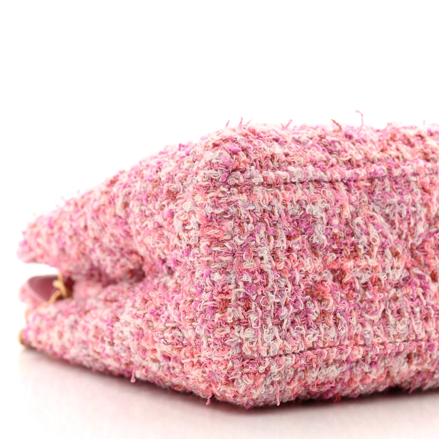 Tweed Quilted Nano Kelly Shopper Pink
