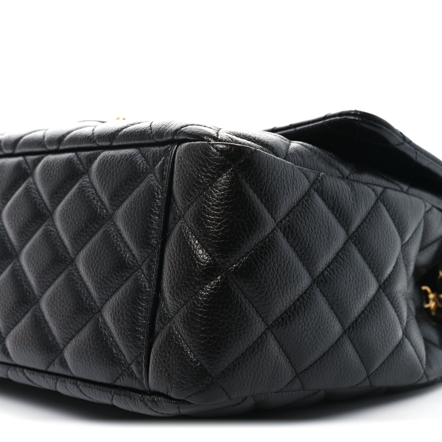 Chanel Grained Calfksin Quilted XXL Travel Flap Bag Black 10 of 10