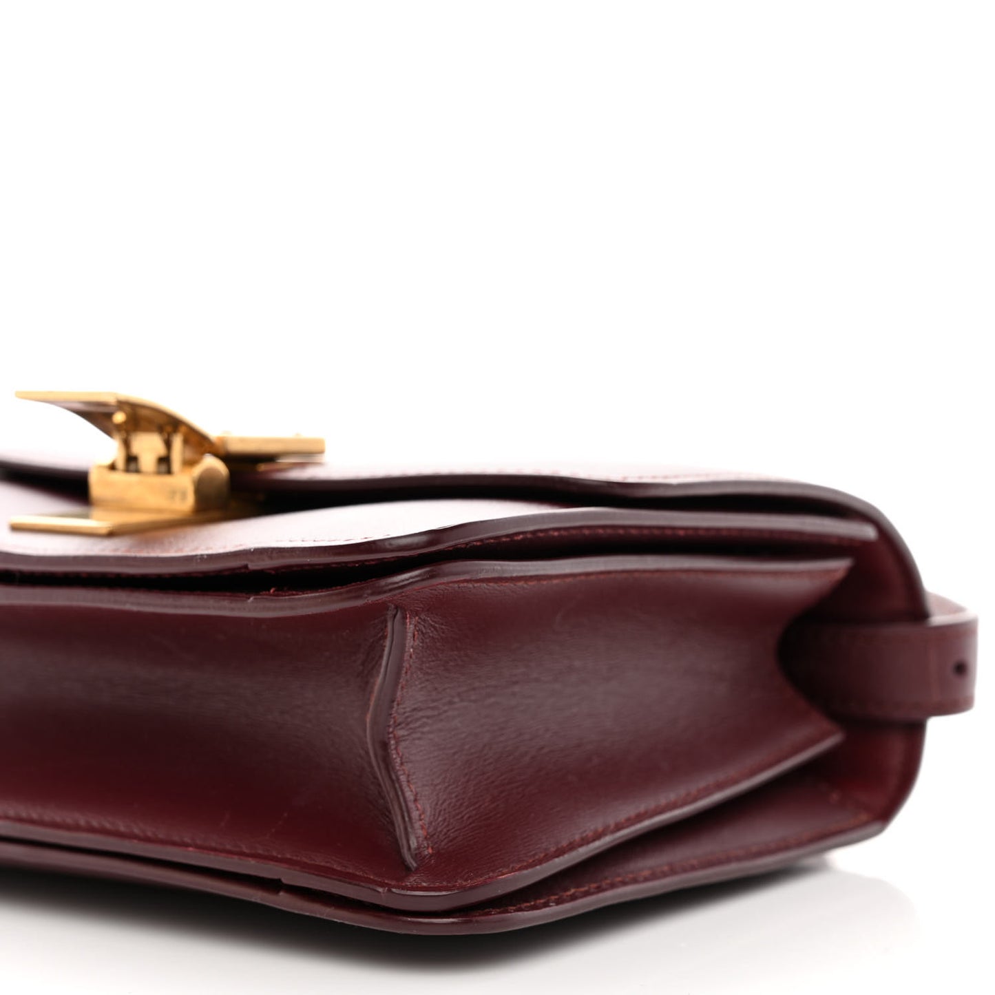 Box Calfskin Small Classic Box Flap Bag Burgundy