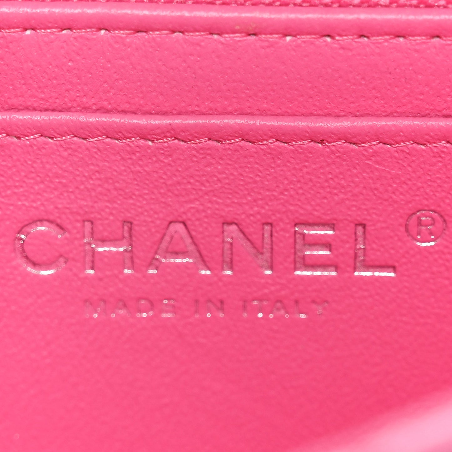 Lambskin Quilted Mini Rectangular Flap Pink