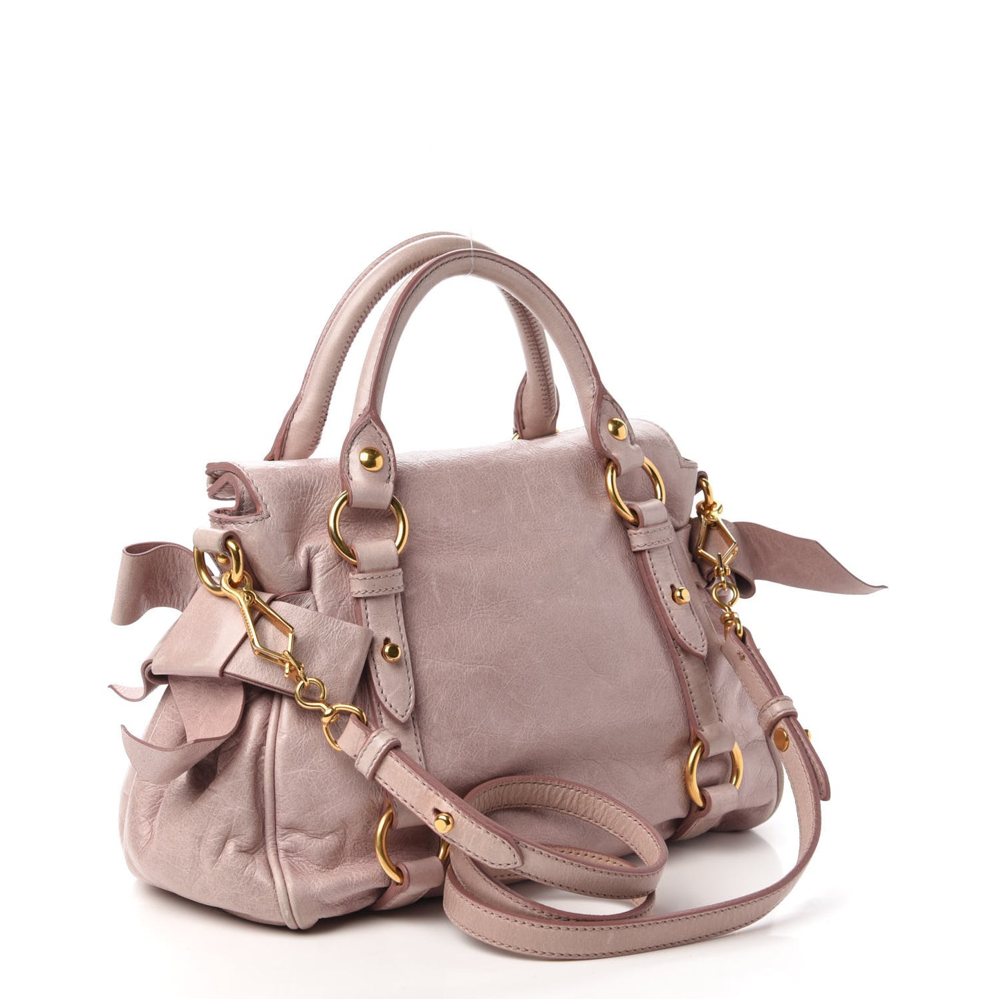 Vitello Lux Mini Bow Bag Mughetto