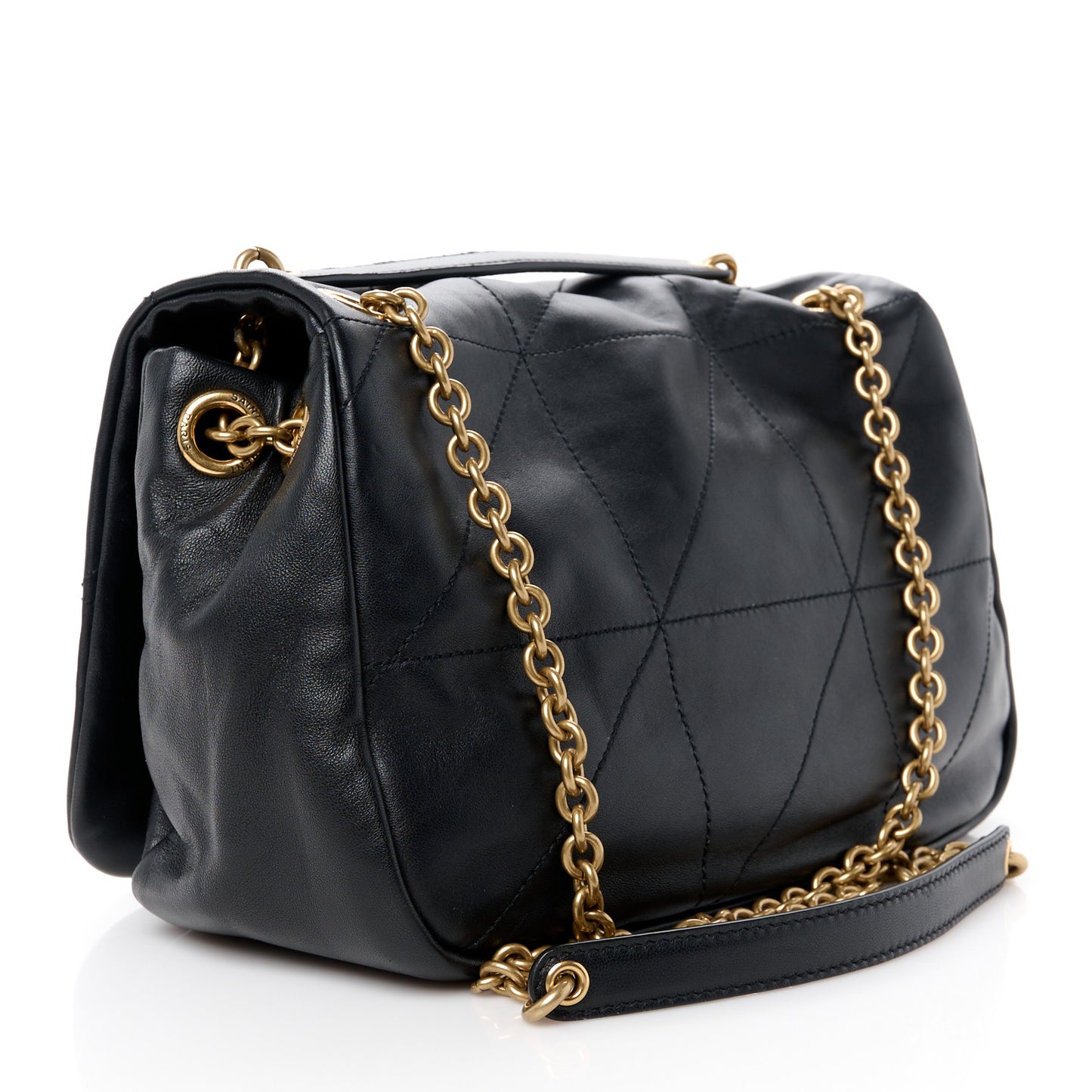 Lambskin Matelasse Monogram Small Jamie 4.3 Black