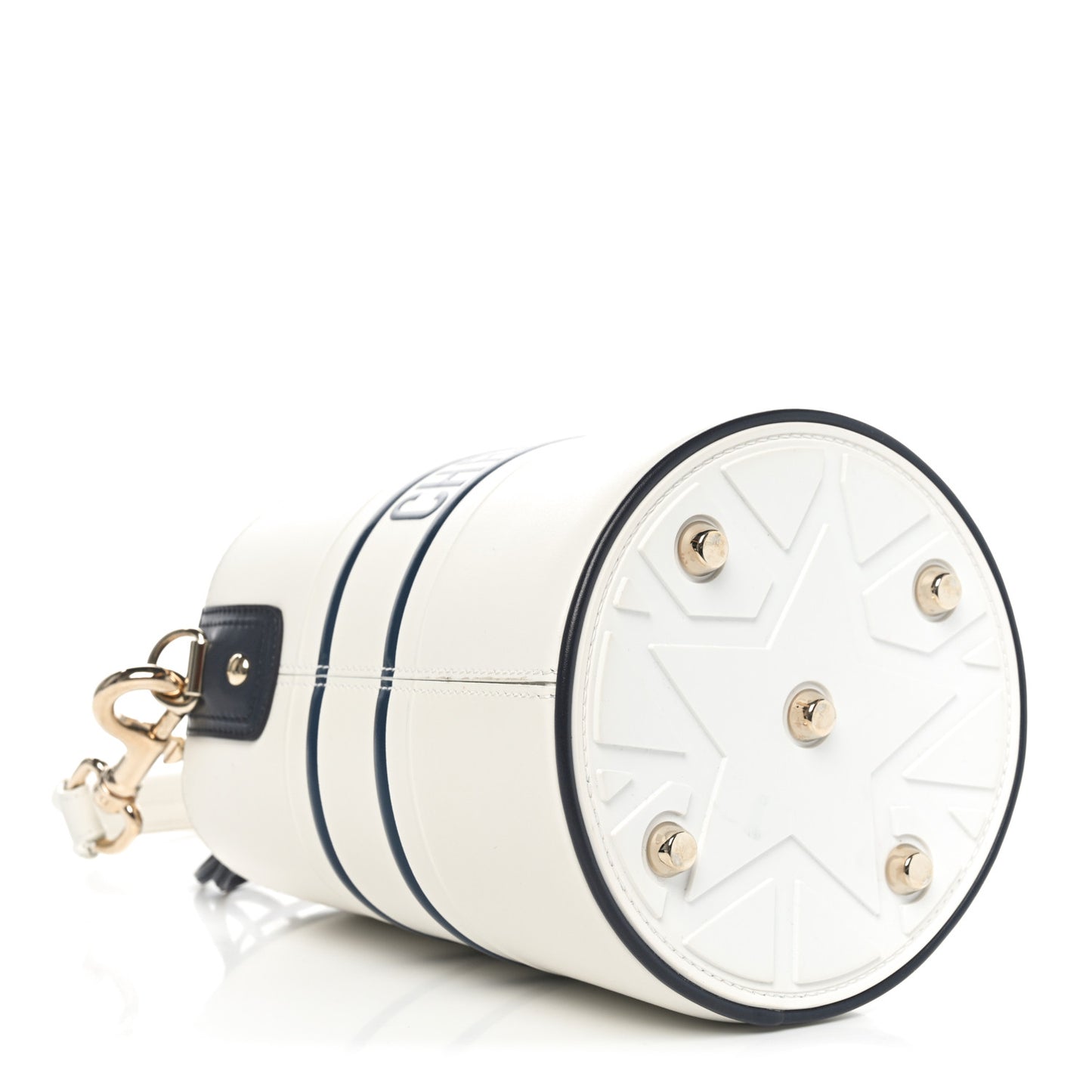Calfskin Small Dior Vibe Bucket White Blue