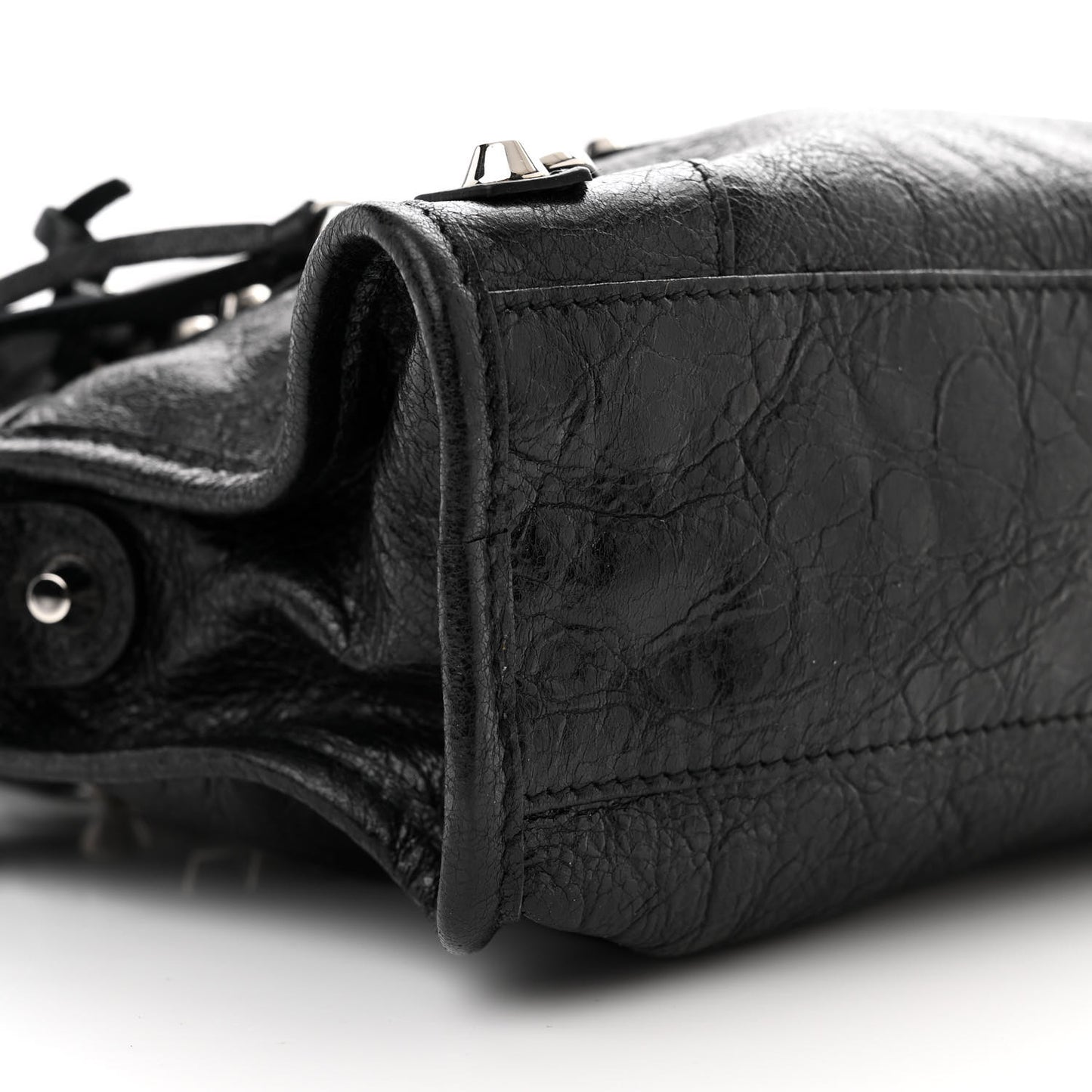Agneau Classic Silver Hardware Mini City Black