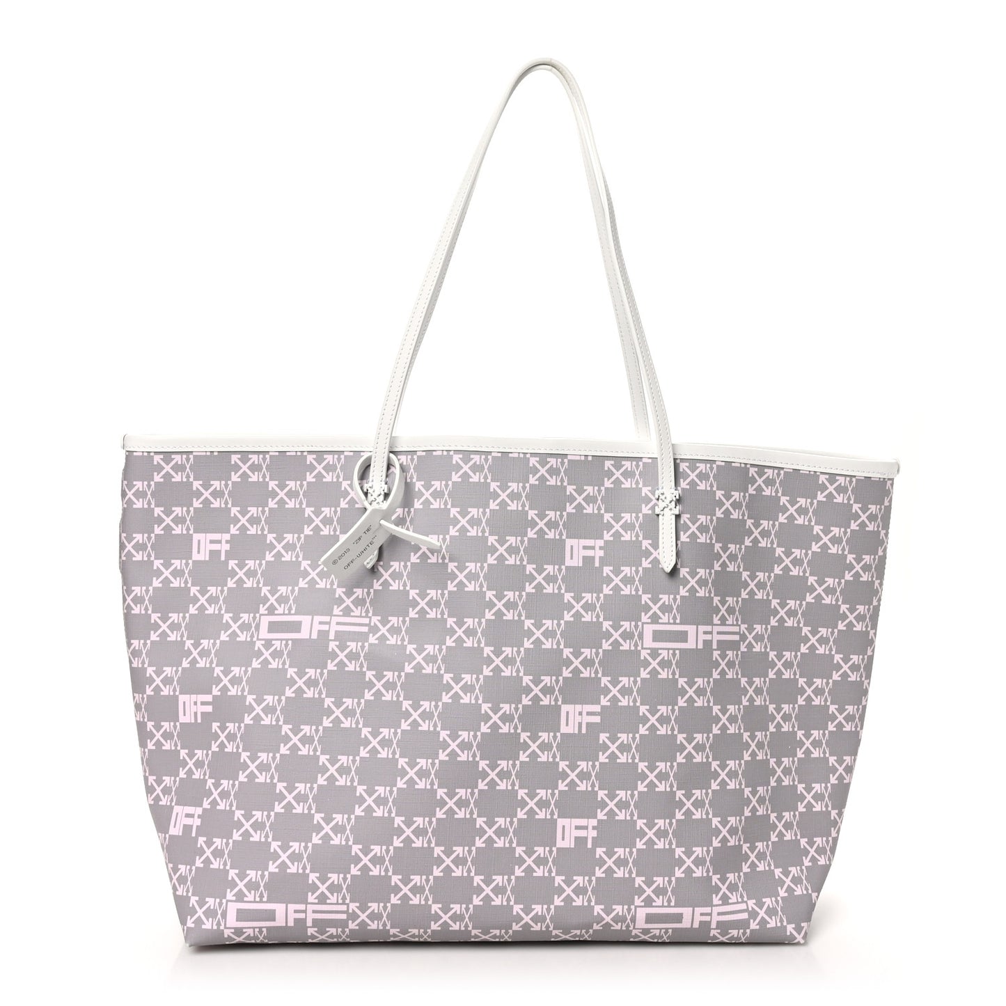 Coated Canvas Arrow Print Day Off Tote Bag White