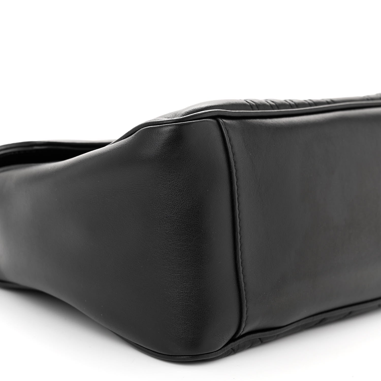 Gucci Calfskin Matelasse Small GG Marmont Top Handle Shoulder Bag Black 9 of 10