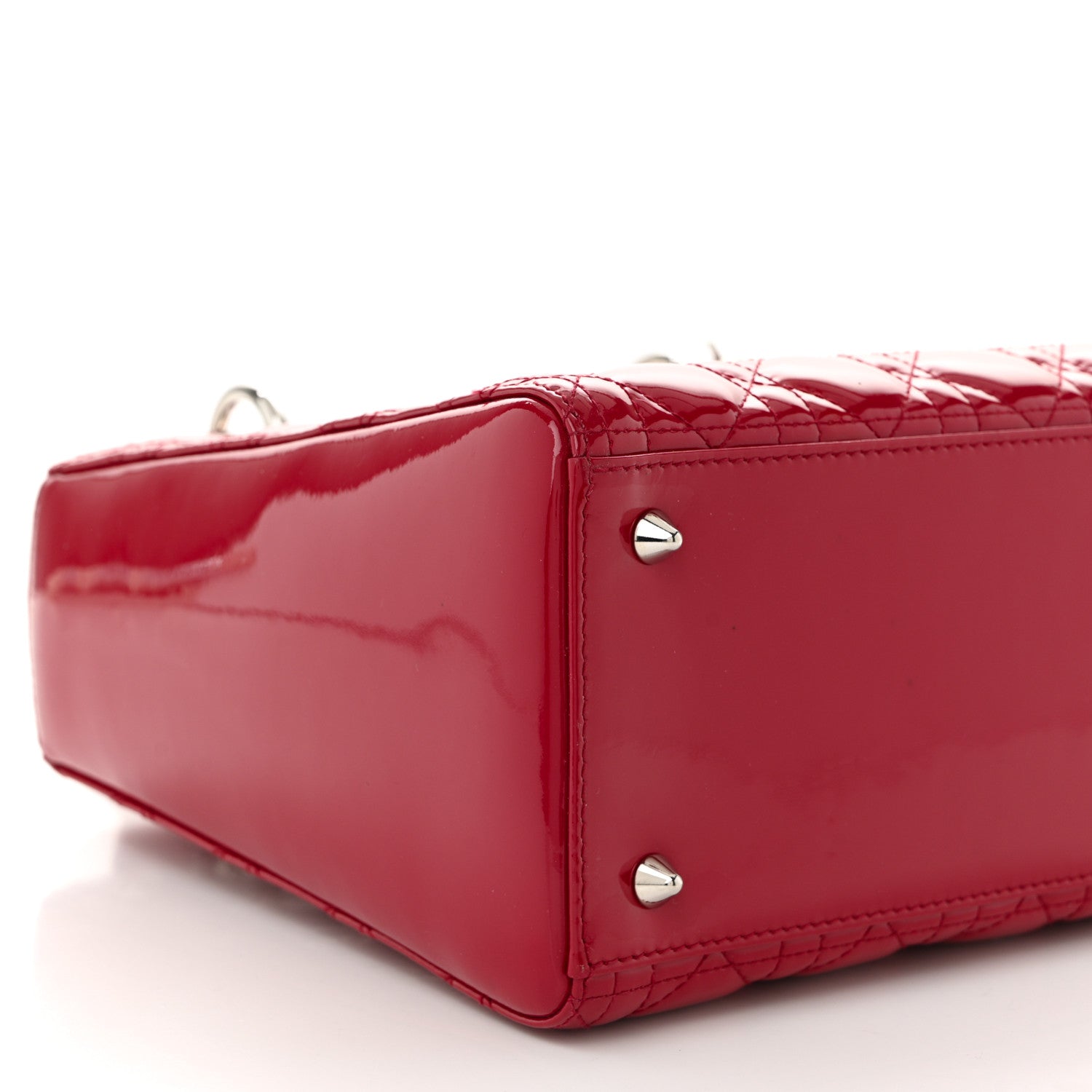 Christian Dior Patent Cannage Medium Lady Dior Red 9 of 10