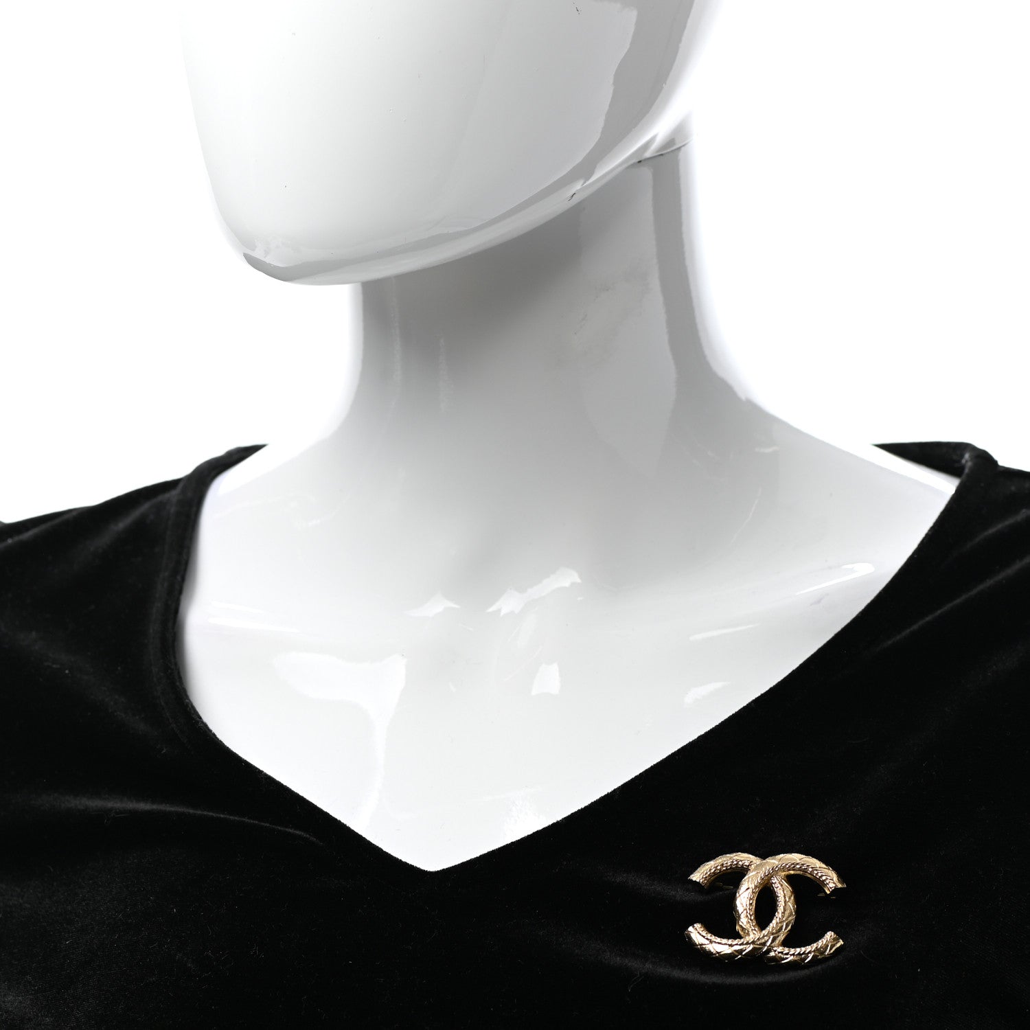 Chanel Metal CC Quilted Brooch Light Gold 2 of 5