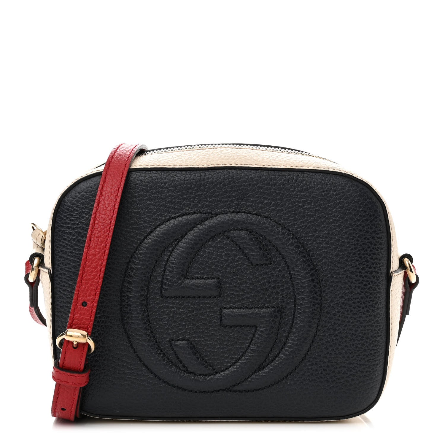 Gucci Dollar Calfskin Small Soho Disco Bag Blue Hibiscus Red Mystic White 1 of 18