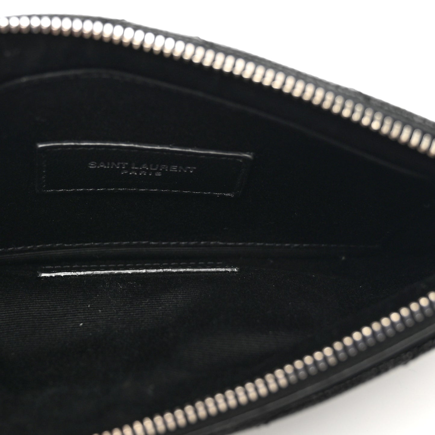 Grain De Poudre Chevron Monogram Bill Pouch Black