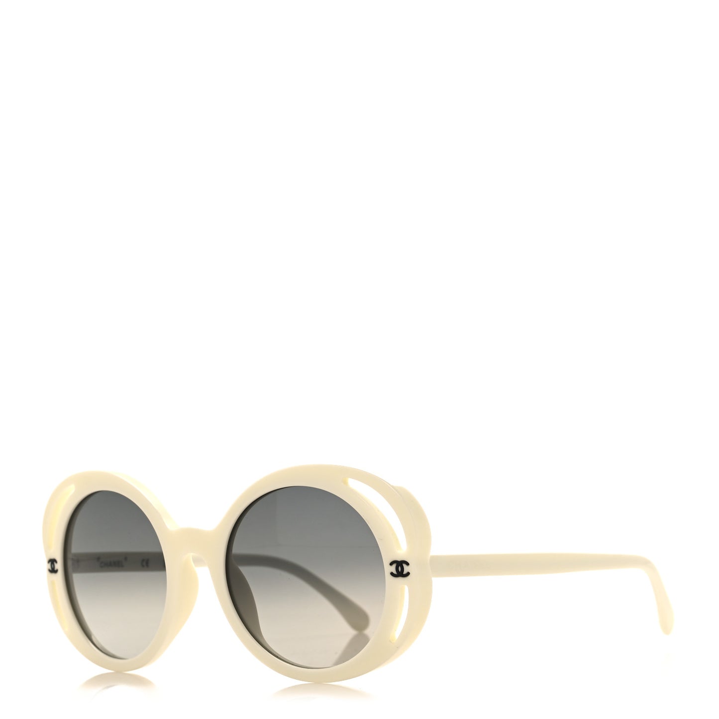 Acetate Round Sunglasses 71572A White