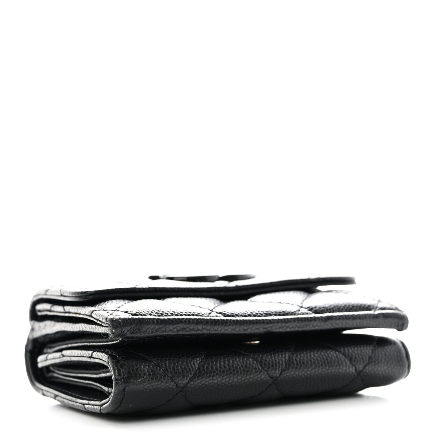 Caviar Quilted My Everything Small Flap Wallet Black