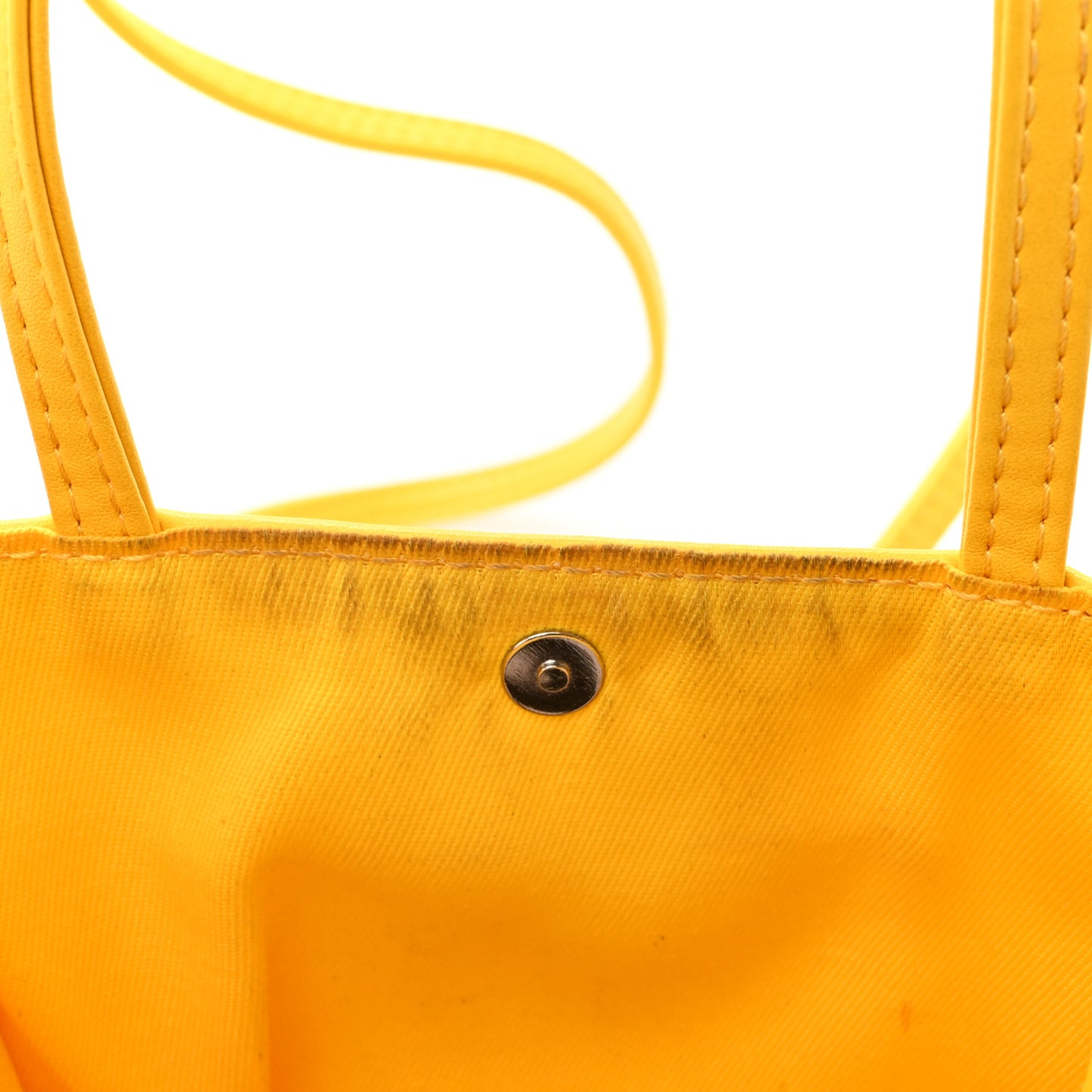 Vegan Leather Small Shopping Bag Yellow