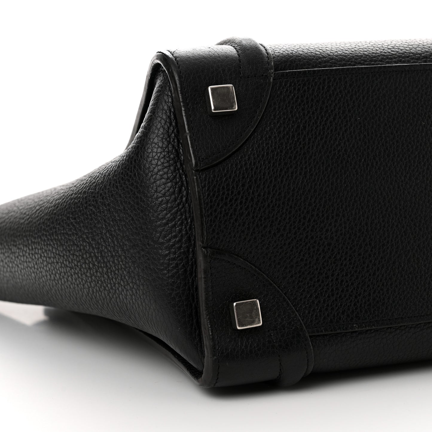 Drummed Calfskin Micro Luggage Black