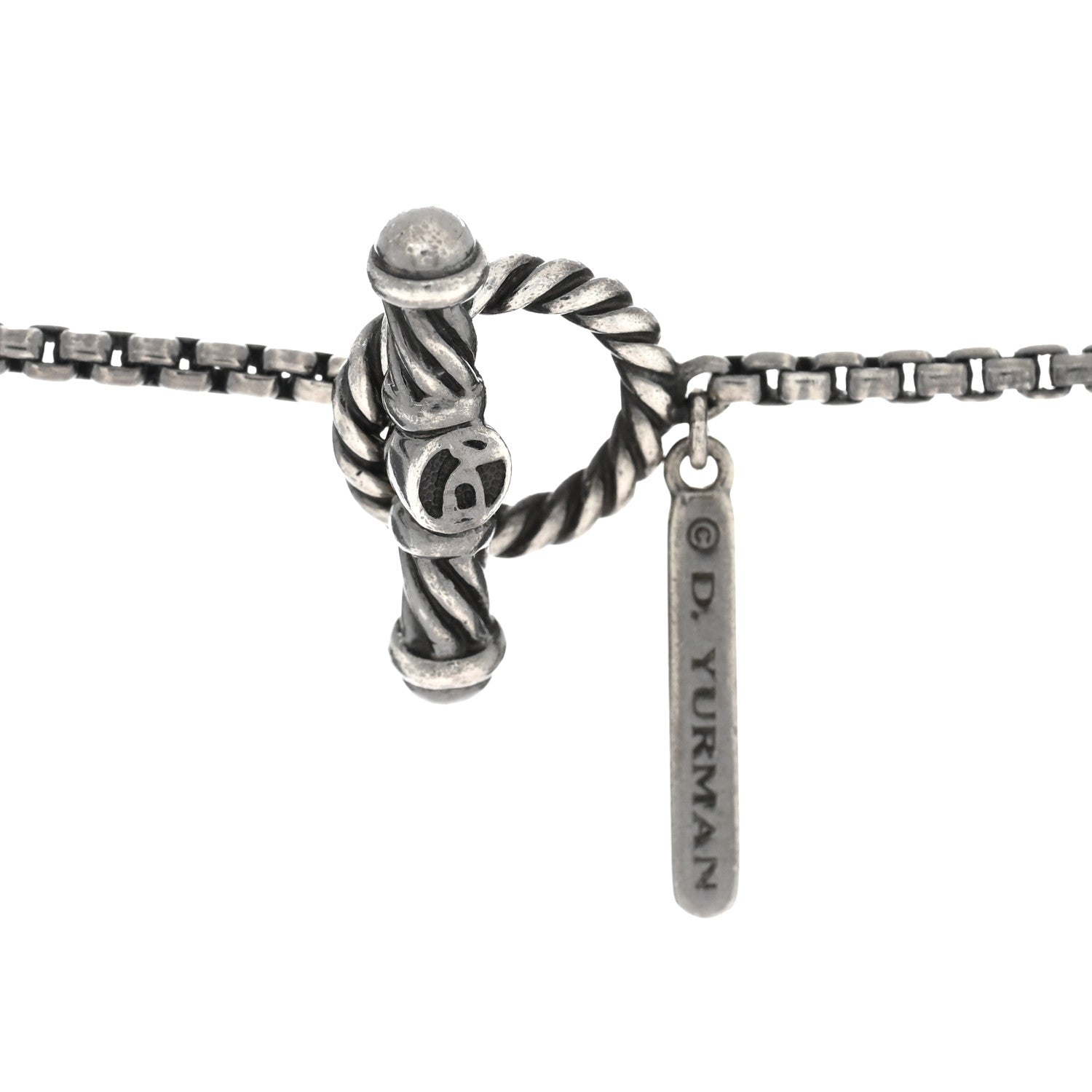 David Yurman Sterling Silver Black Onyx Hematite Elements Chain Necklace 4 of 4