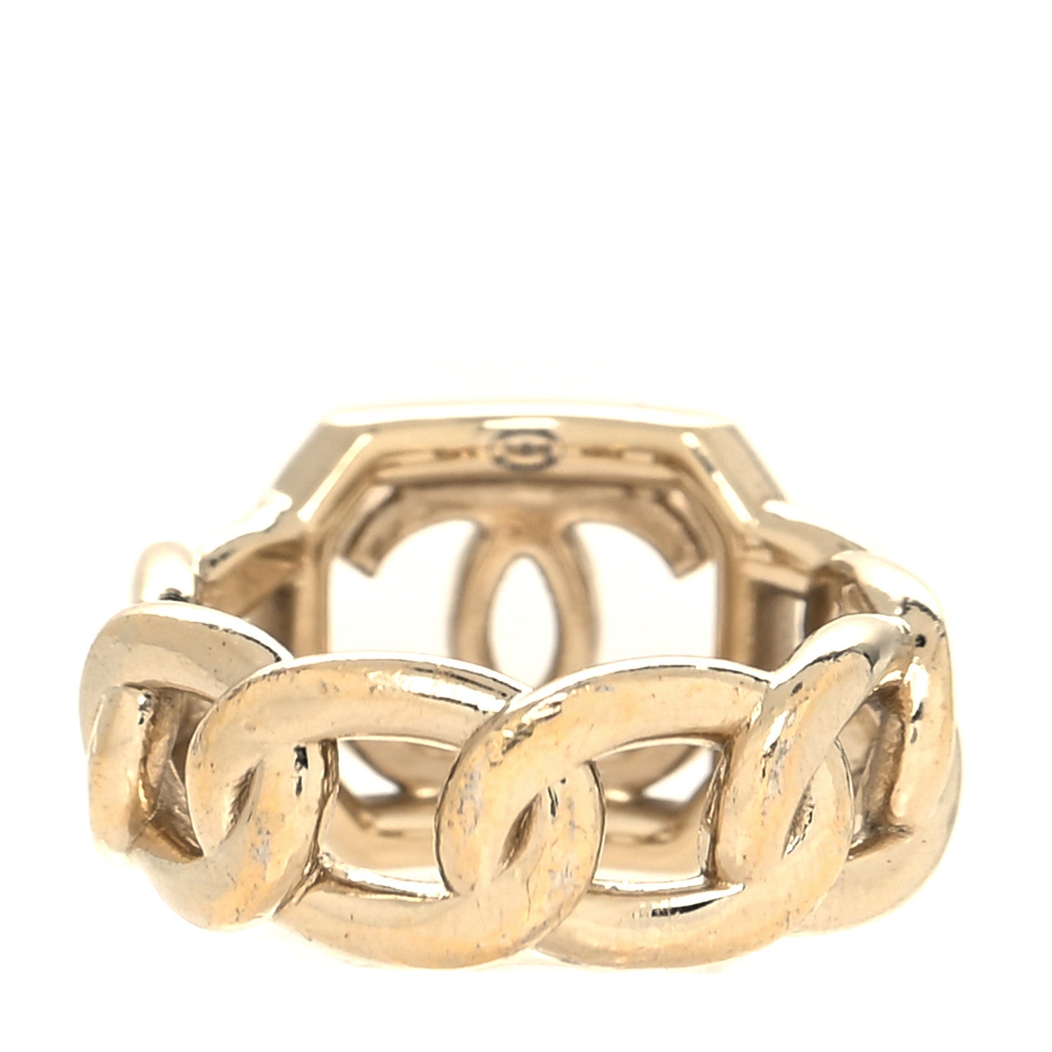 Chanel Pearl CC Vendome Ring 54 6.75 Gold 3 of 4