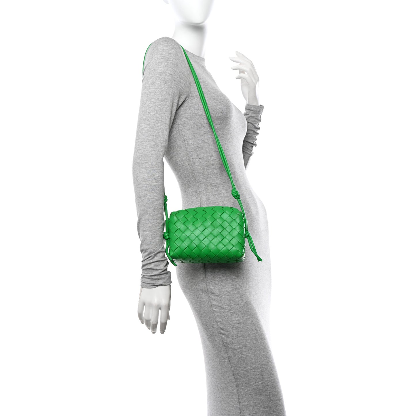 Nappa Intrecciato Mini Loop Camera Bag Parakeet