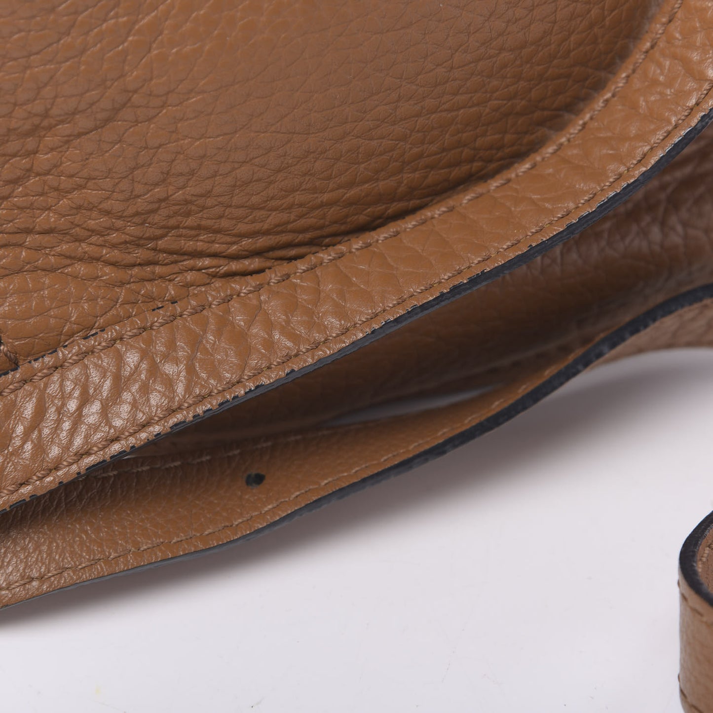 Calfskin Mini Marcie Round Crossbody Bag Tan