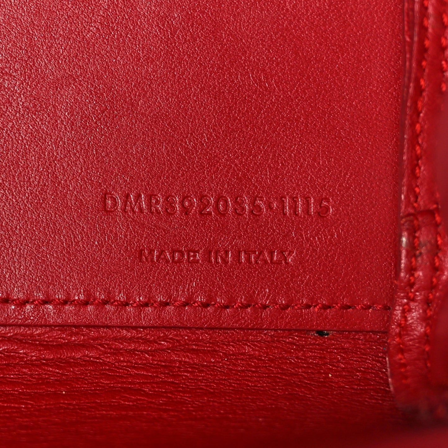 Grained Calfskin Nano Sac De Jour Lipstick Red