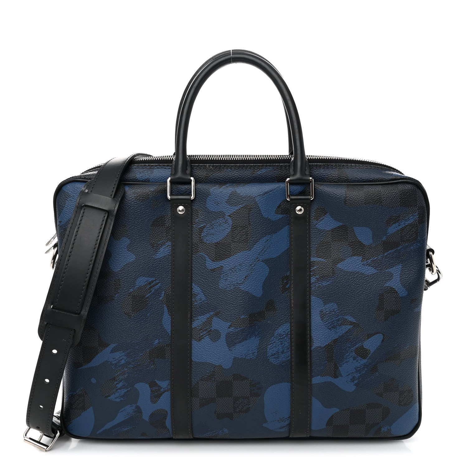 Louis Vuitton Damier Cobalt Camouflage Porte Documents Voyage PM Blue 1 of 12