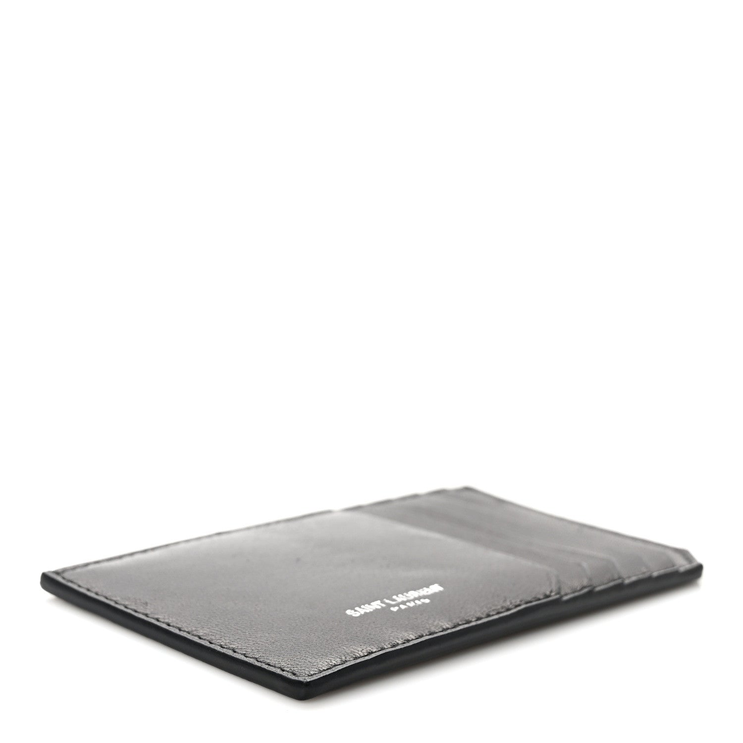 Saint Laurent Calfskin 5 Fragments Zip Pouch Card Holder Black 4 of 6