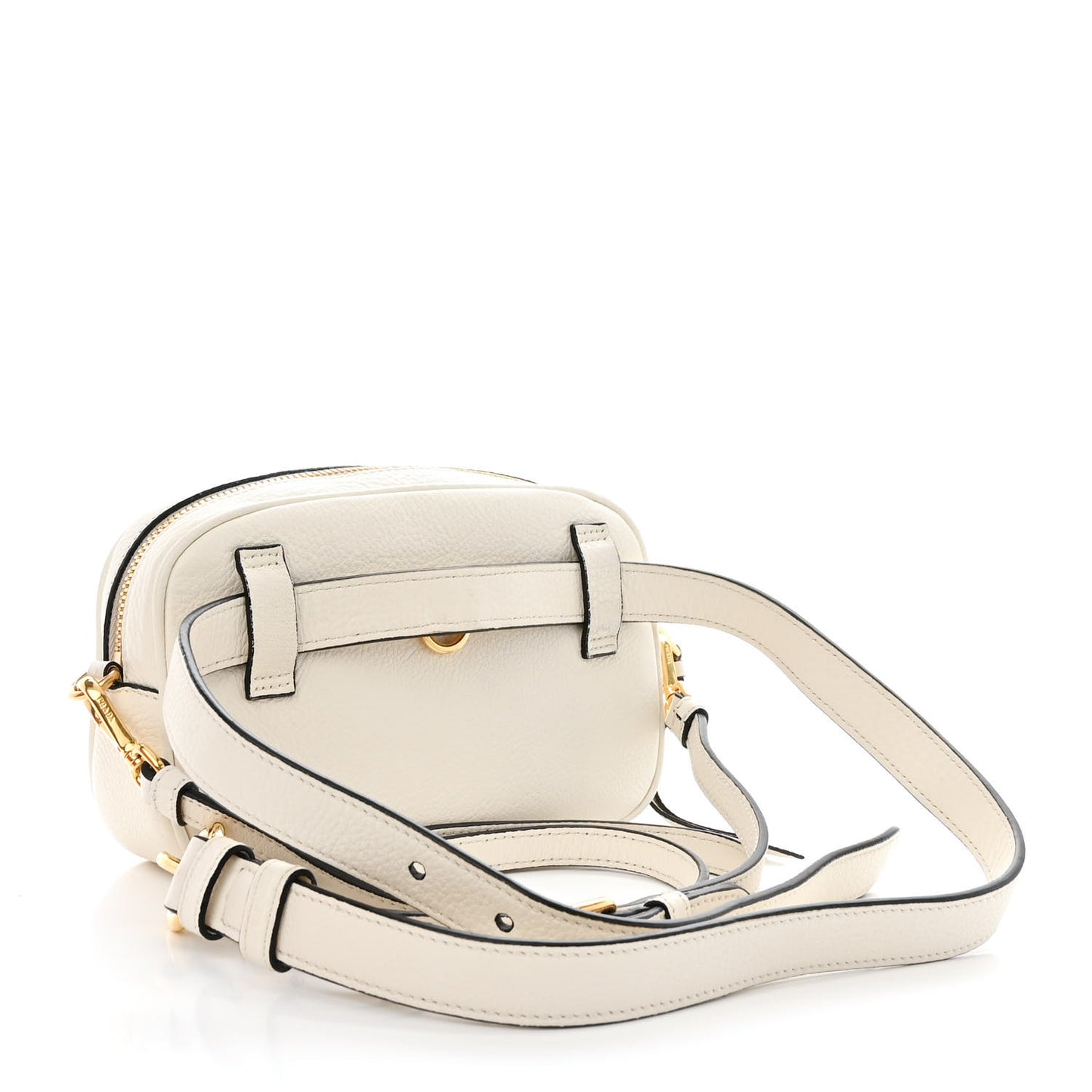 Vitello Daino Camera Crossbody Bianco